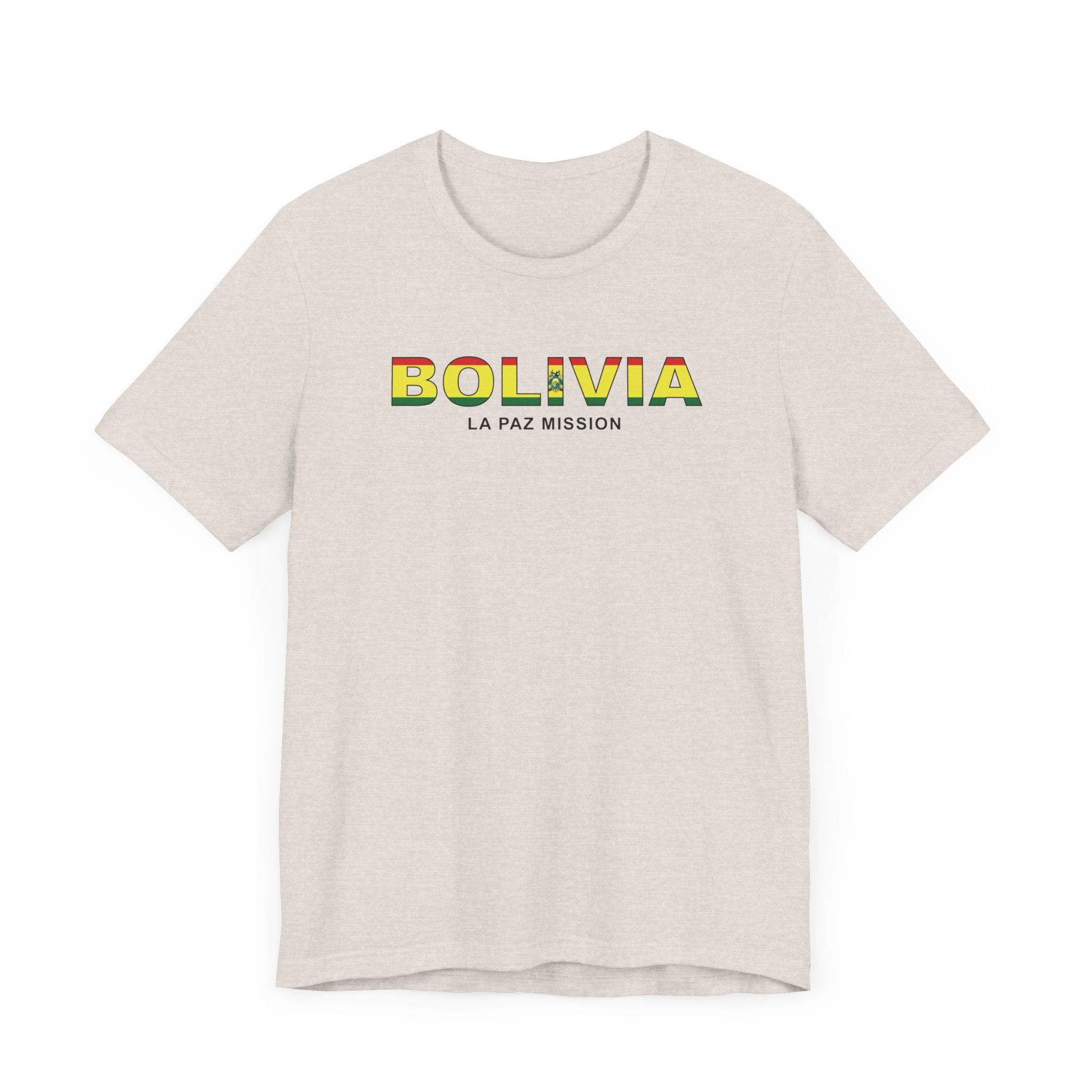 Bolivia La Paz Mission Flag Title T-shirt - Latter-Day Saint LDS Missionary Gift - Book of Mormon