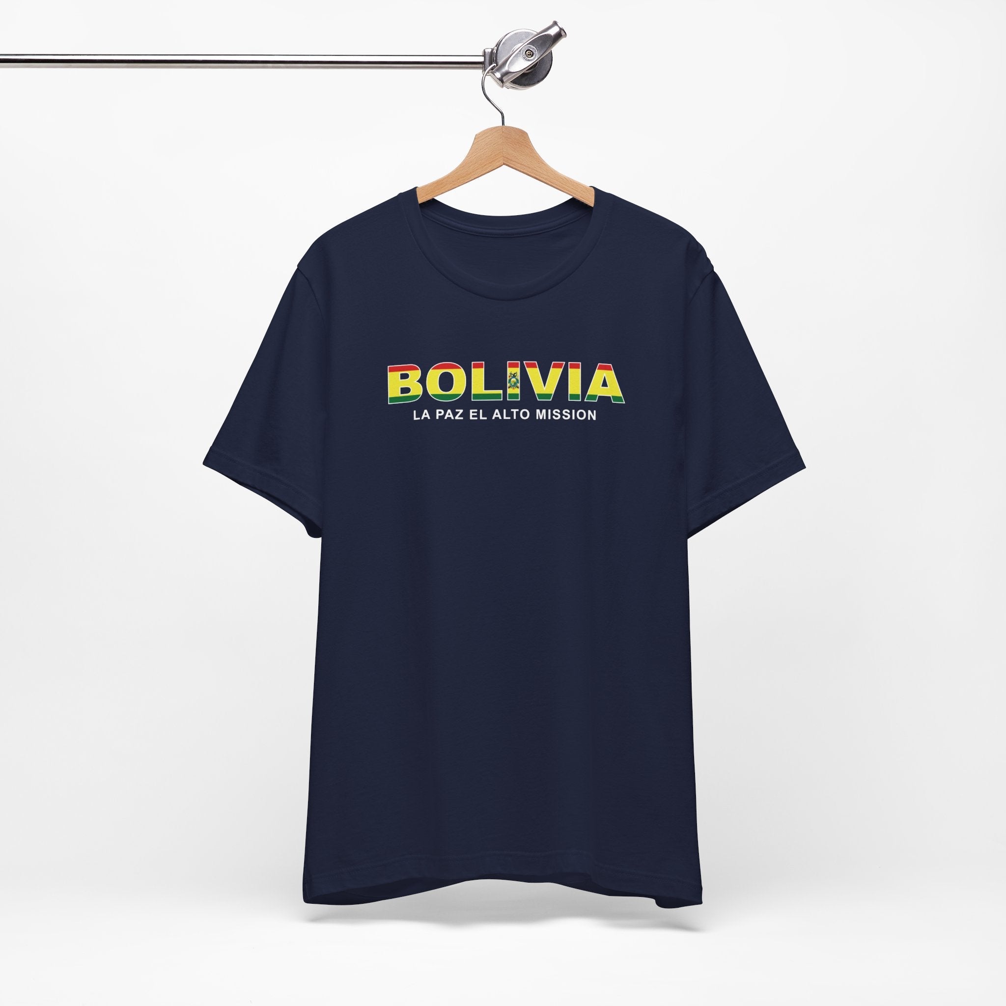Bolivia La Paz Mission Flag Title T-shirt - Latter-Day Saint LDS Missionary Gift - Book of Mormon