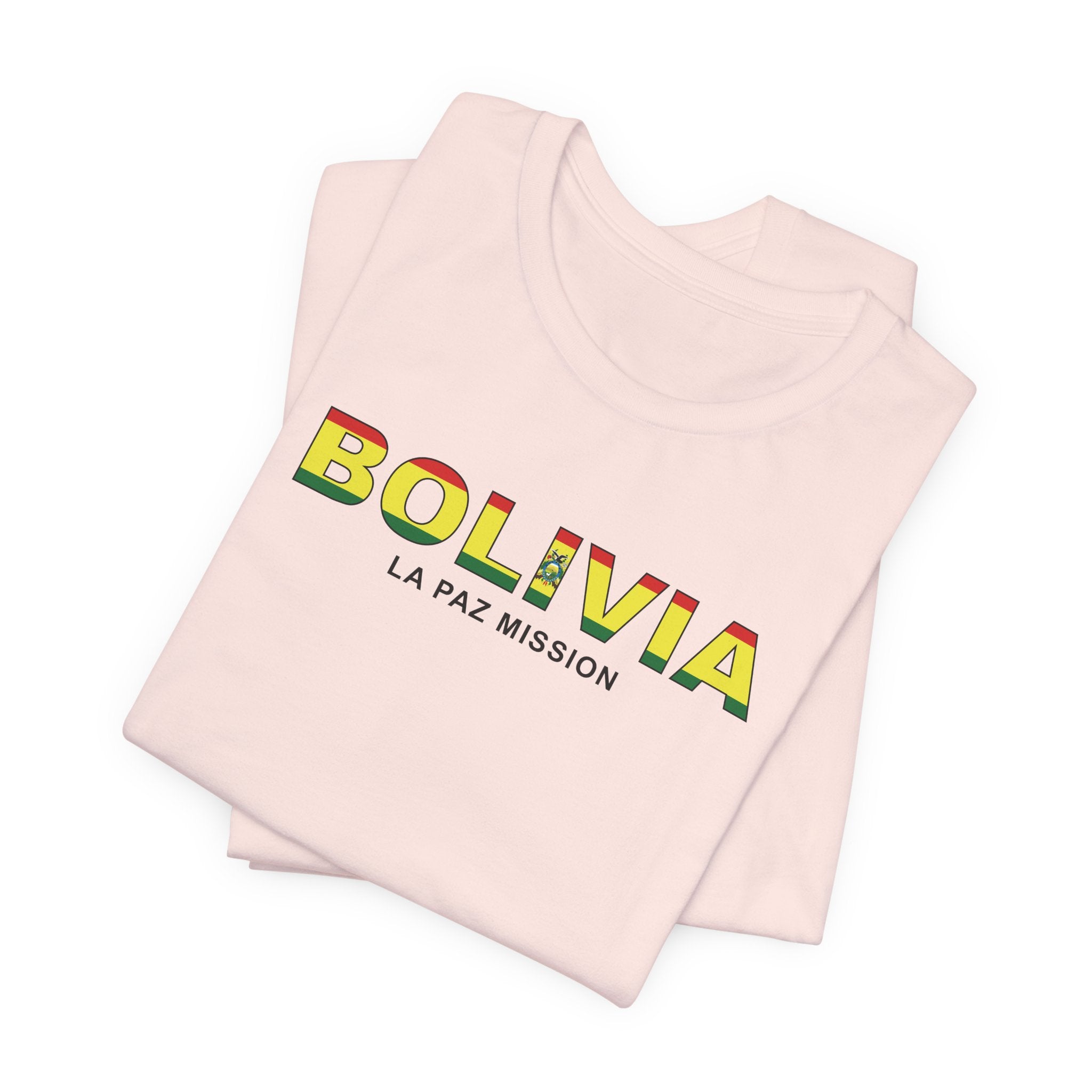 Bolivia La Paz Mission Flag Title T-shirt - Latter-Day Saint LDS Missionary Gift - Book of Mormon