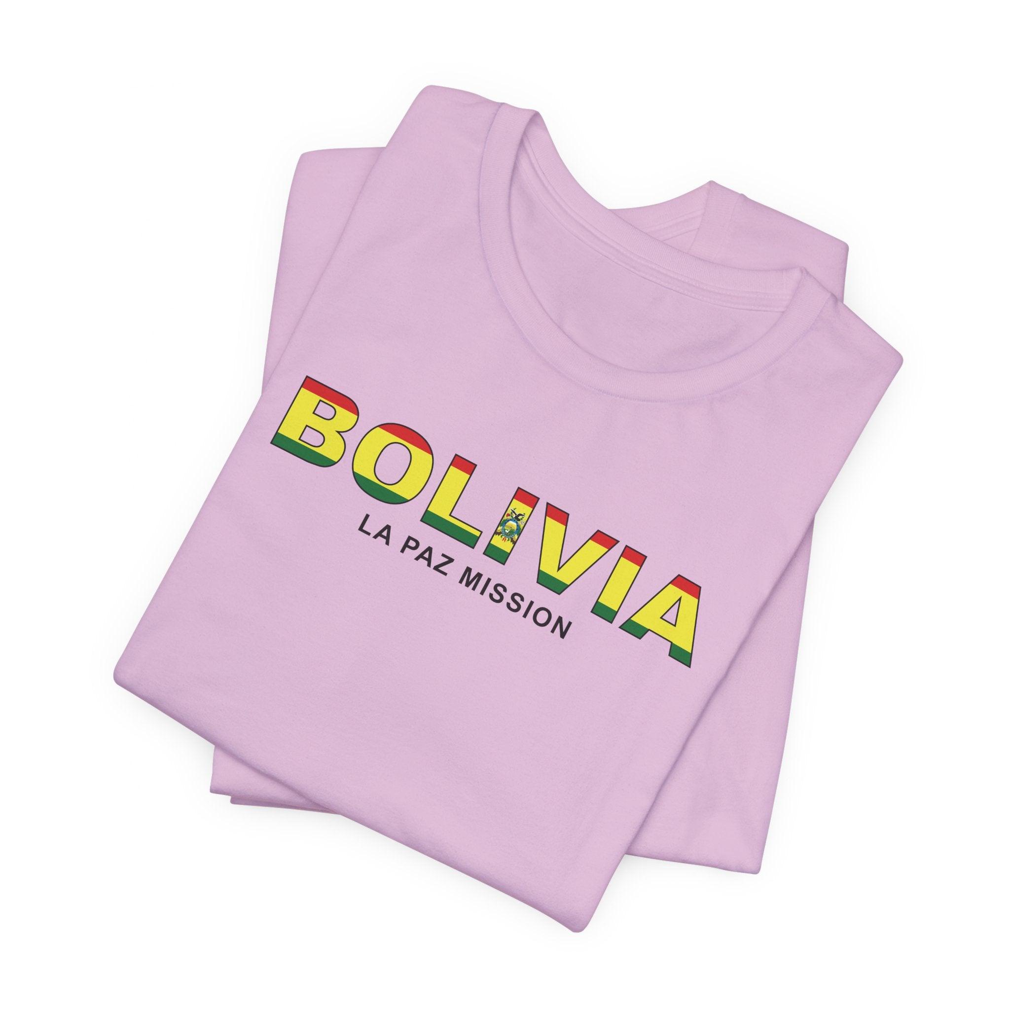 Bolivia La Paz Mission Flag Title T-shirt - Latter-Day Saint LDS Missionary Gift - Book of Mormon