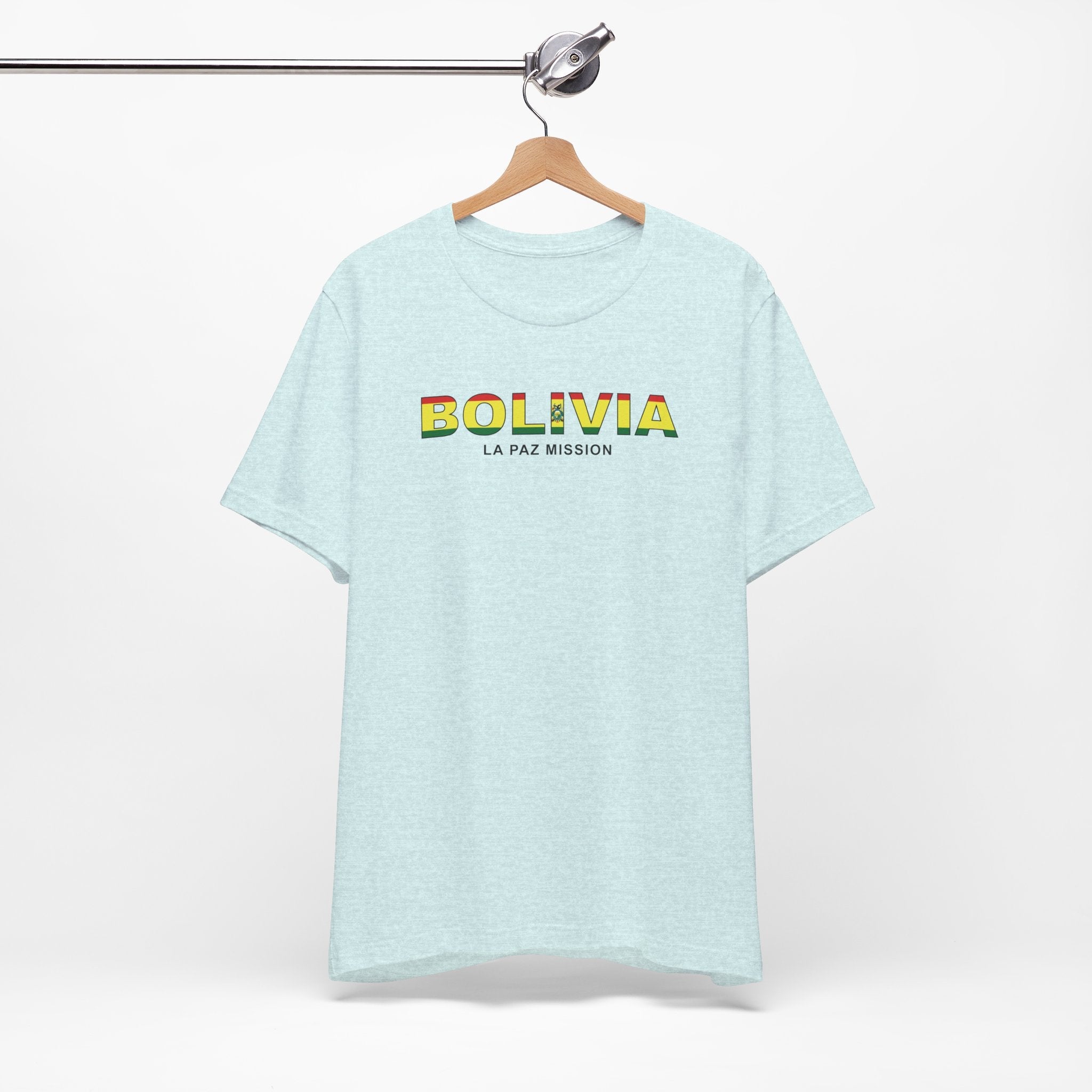 Bolivia La Paz Mission Flag Title T-shirt - Latter-Day Saint LDS Missionary Gift - Book of Mormon