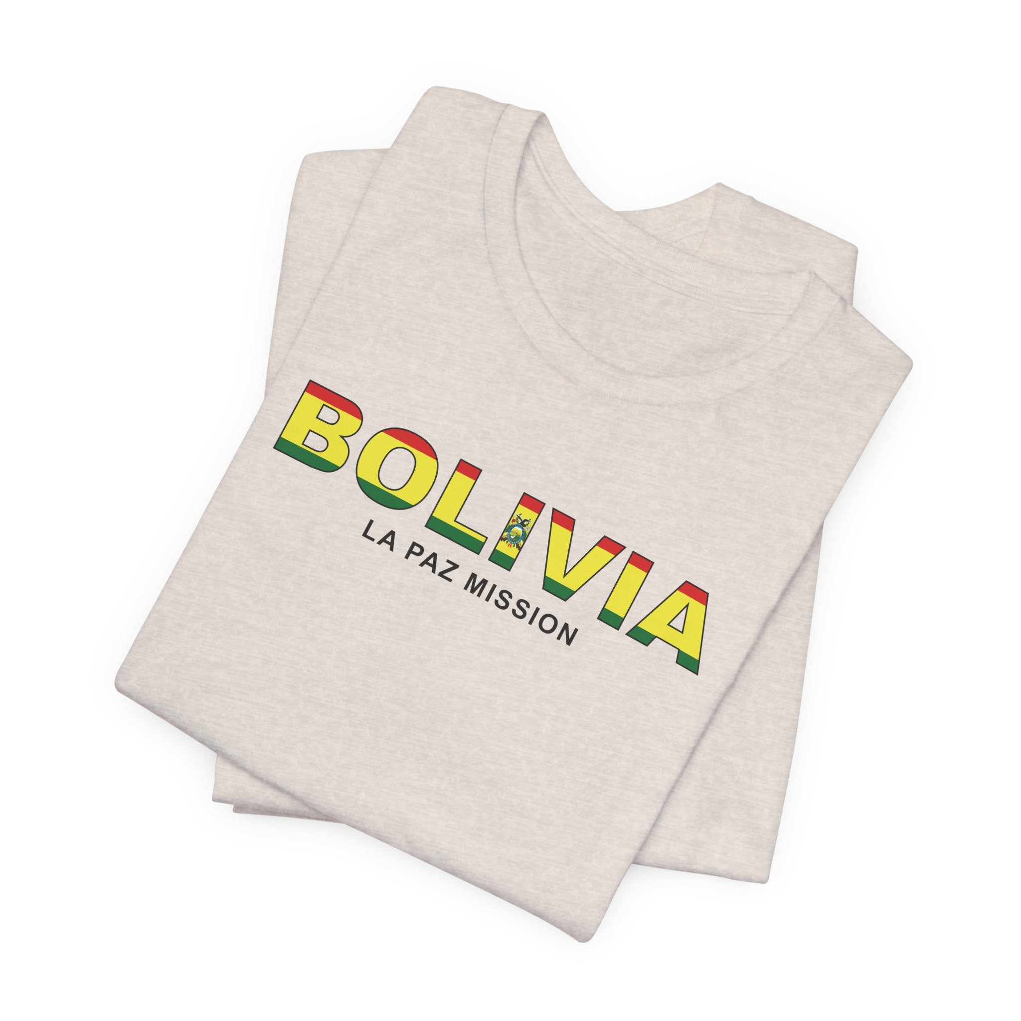 Bolivia La Paz Mission Flag Title T-shirt - Latter-Day Saint LDS Missionary Gift - Book of Mormon