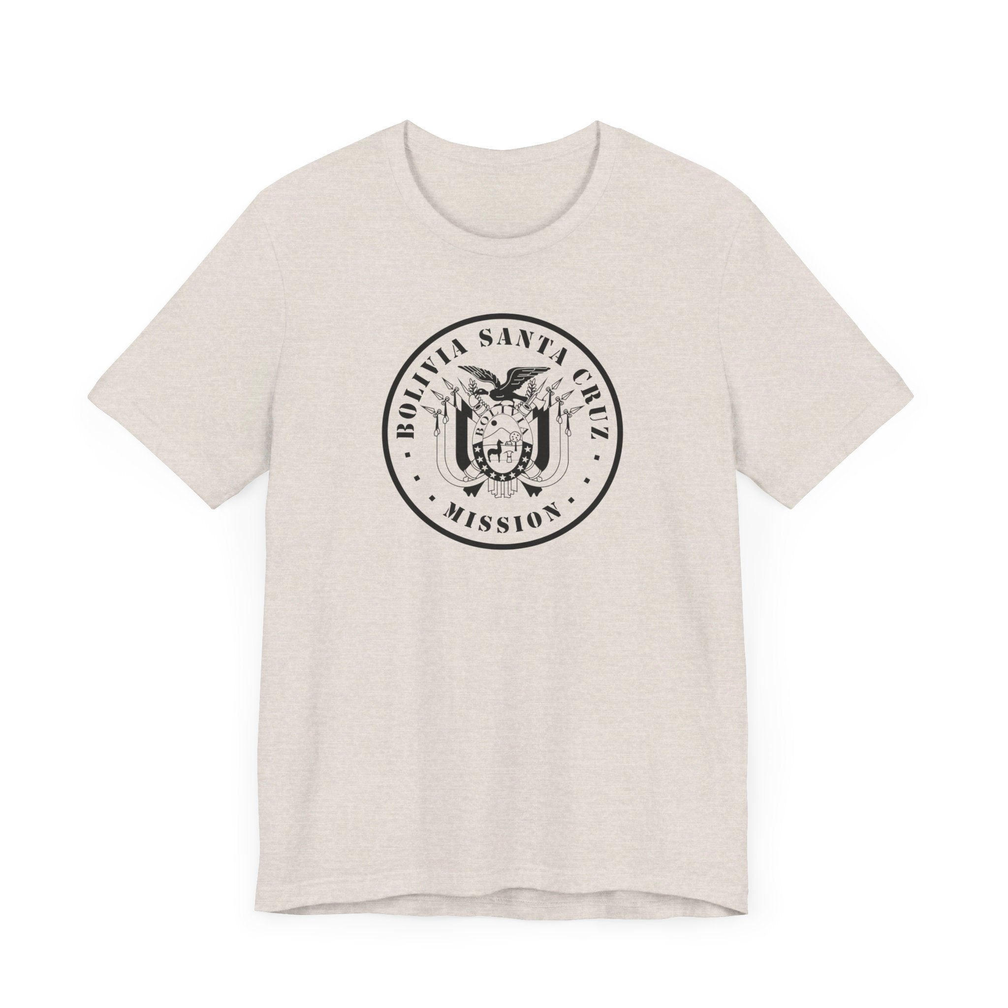 Bolivia Santa Cruz Mission Circular Monochrome Logo T-Shirt - Mission Wishlist - LDS Missionary Gift Store