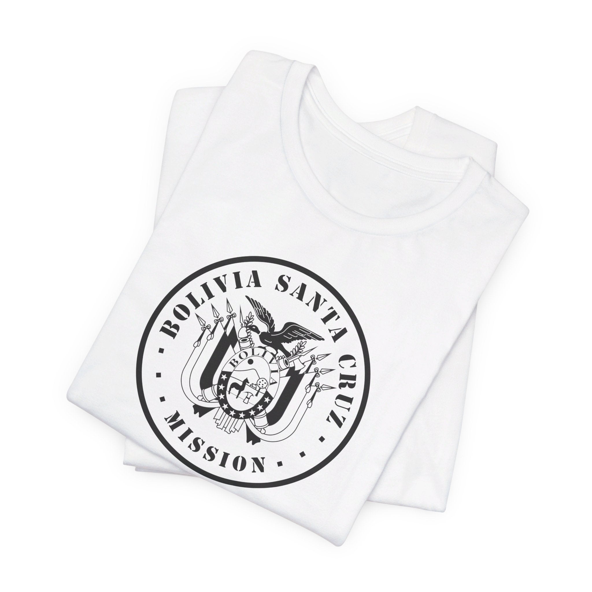 Bolivia Santa Cruz Mission Circular Monochrome Logo T-Shirt - Mission Wishlist - LDS Missionary Gift Store