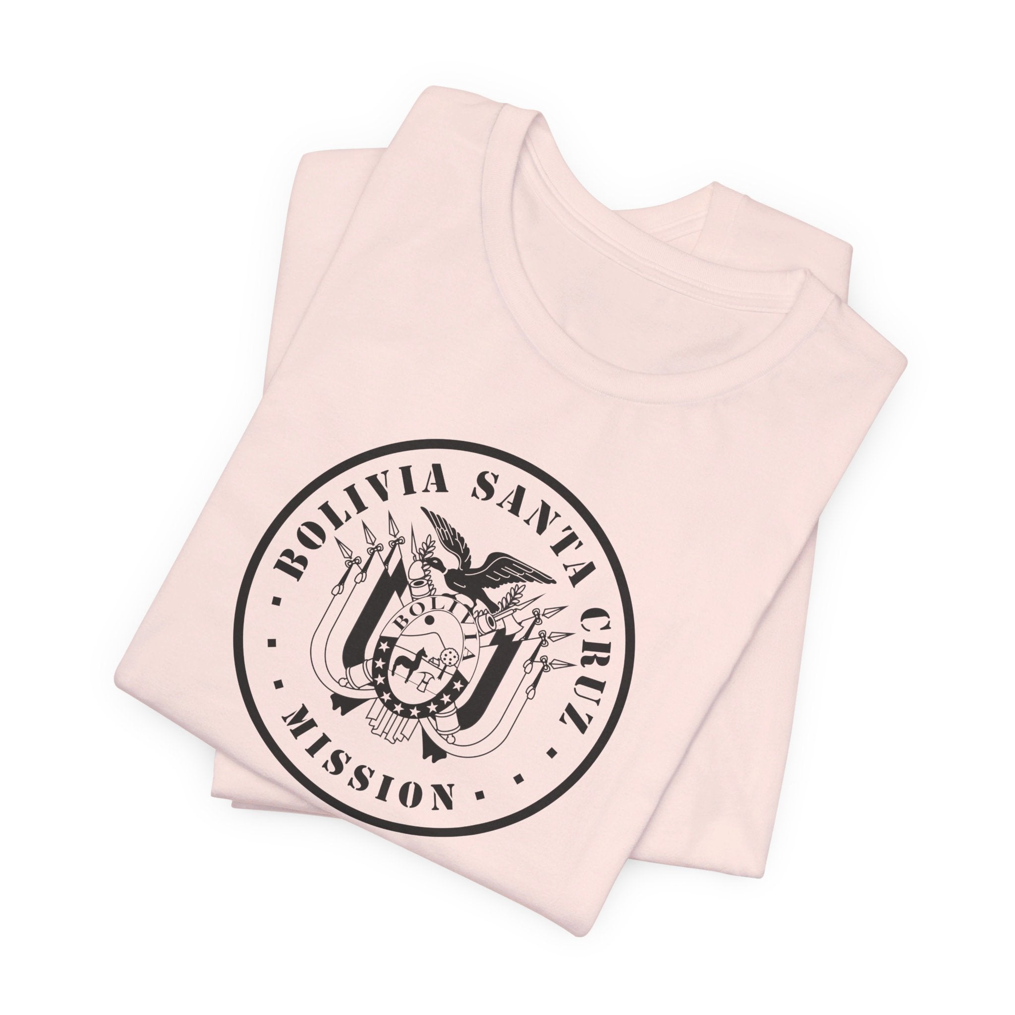 Bolivia Santa Cruz Mission Circular Monochrome Logo T-Shirt - Mission Wishlist - LDS Missionary Gift Store