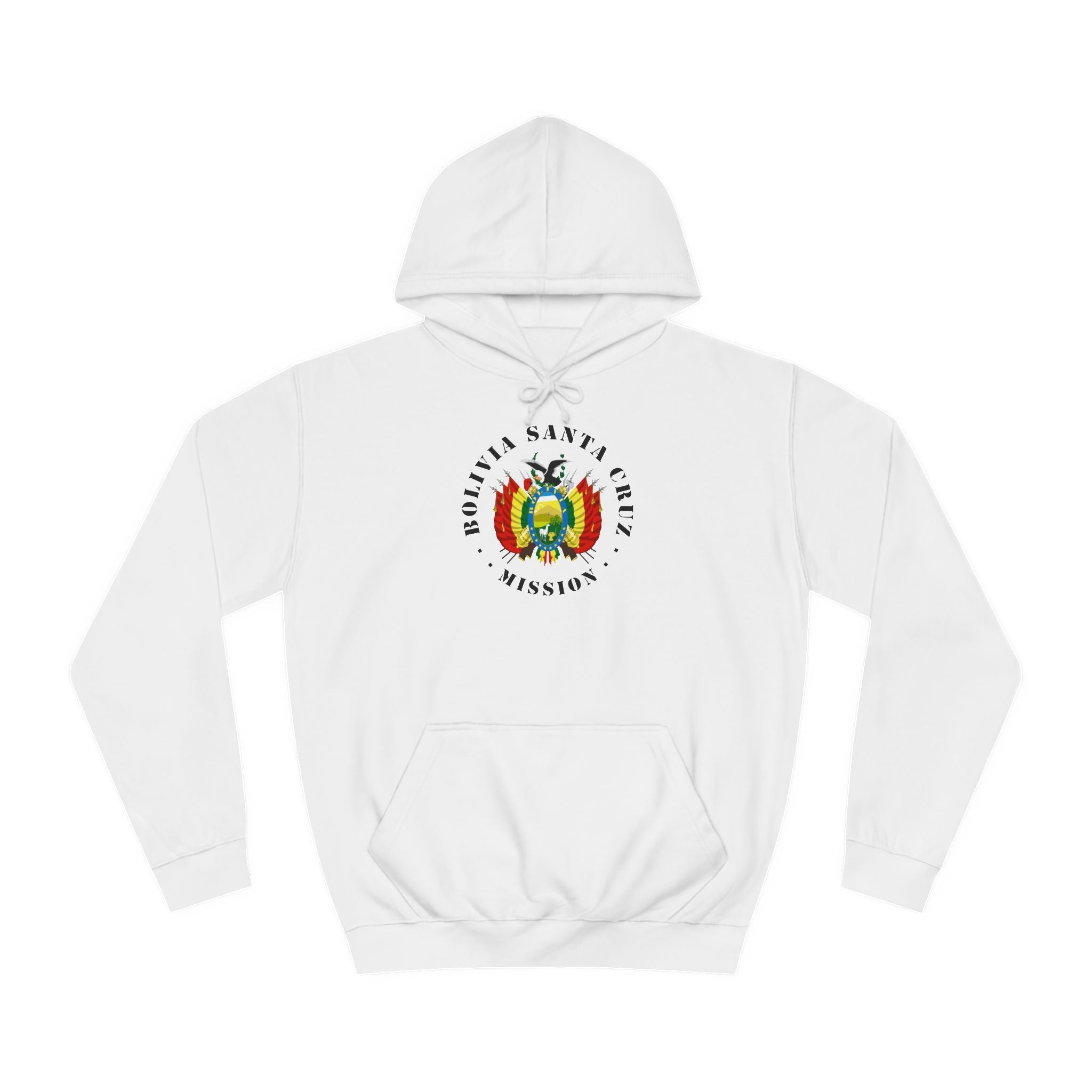 Bolivia Santa Cruz Mission Flag Logo (Black Border) College Hoodie - Mission Wishlist - LDS Missionary Gift Store