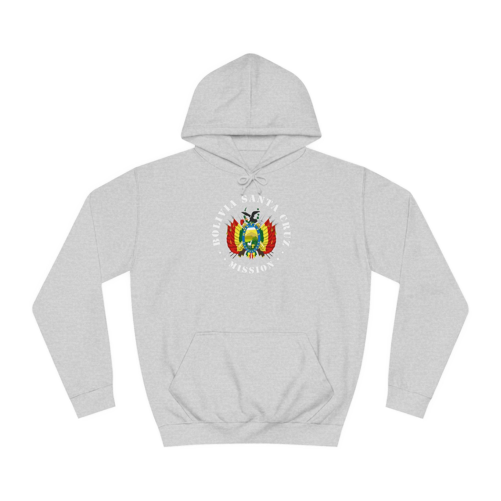 Bolivia Santa Cruz Mission Flag Logo (White Border) College Hoodie - Mission Wishlist - LDS Missionary Gift Store