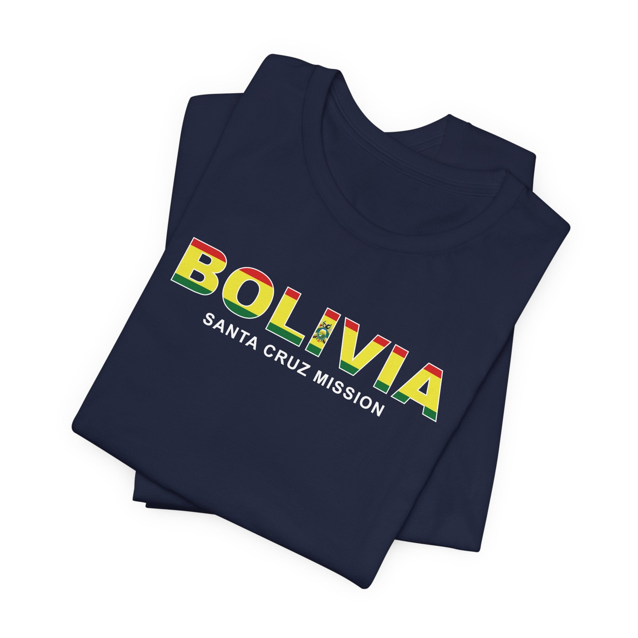 Bolivia Santa Cruz Mission Flag Title T-shirt - Mission Wishlist - LDS Missionary Gift Store