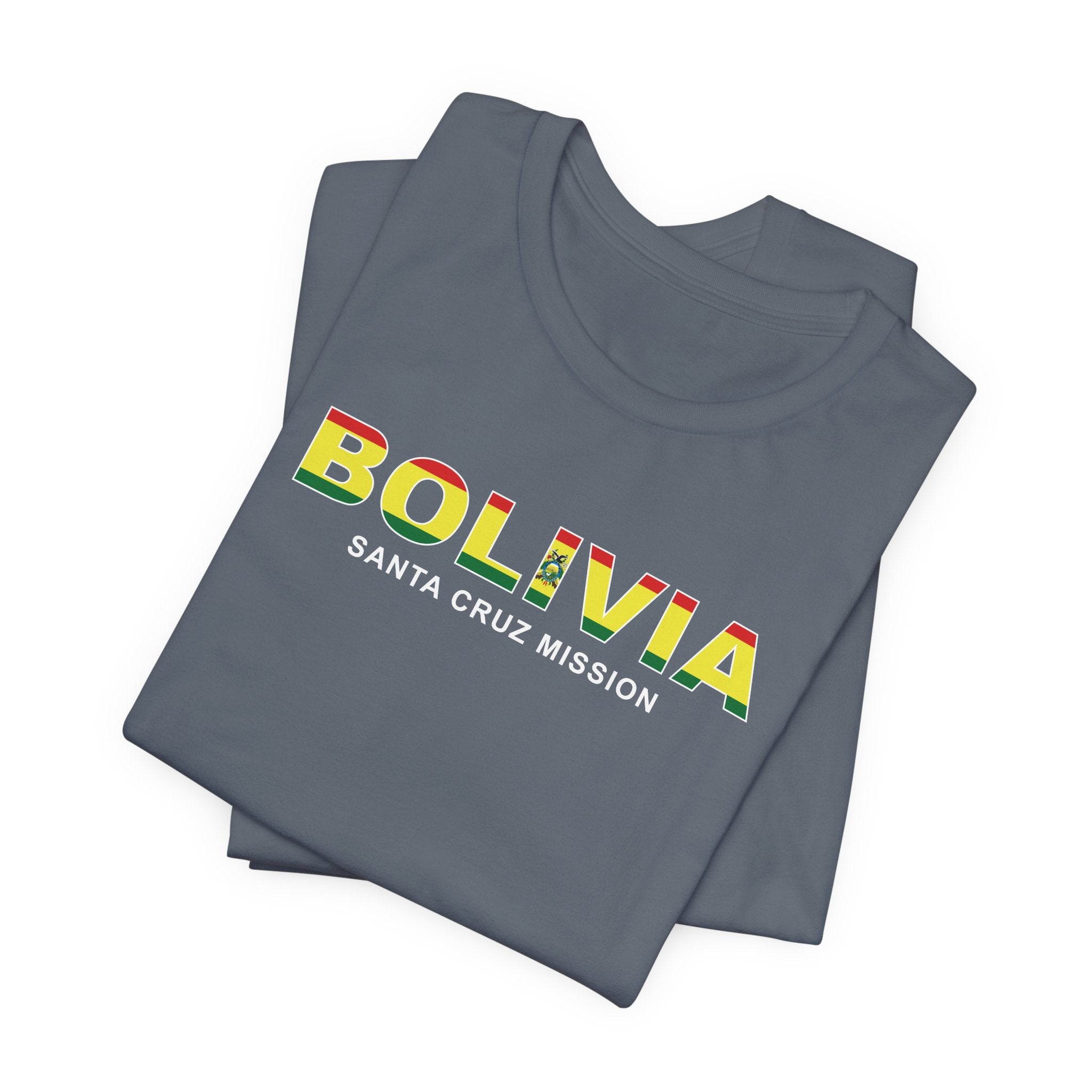 Bolivia Santa Cruz Mission Flag Title T-shirt - Mission Wishlist - LDS Missionary Gift Store