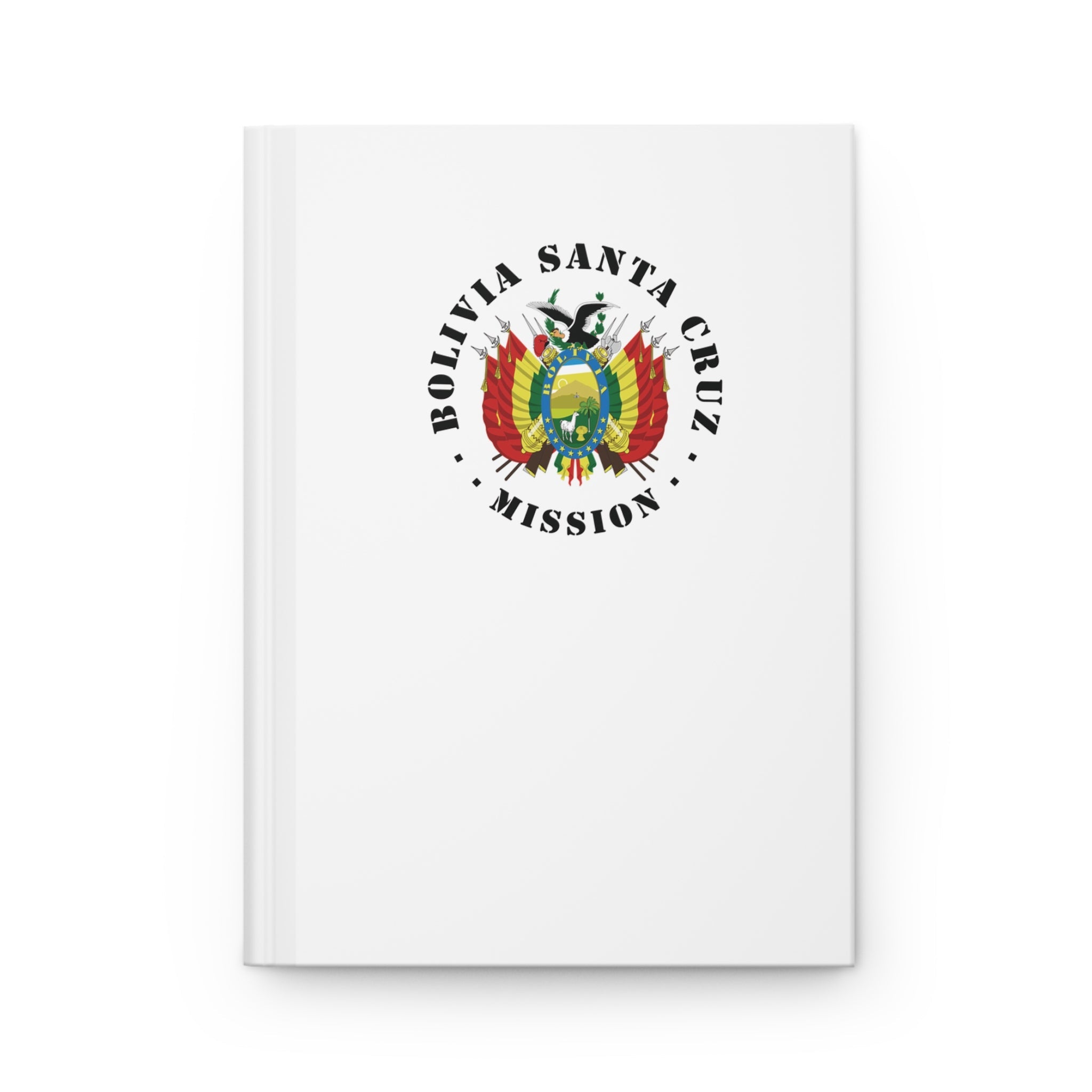 Bolivia Santa Cruz Mission Logo Design White Hardcover Journal Matte - Latter-Day Saint LDS Missionary Gift - Book of Mormon
