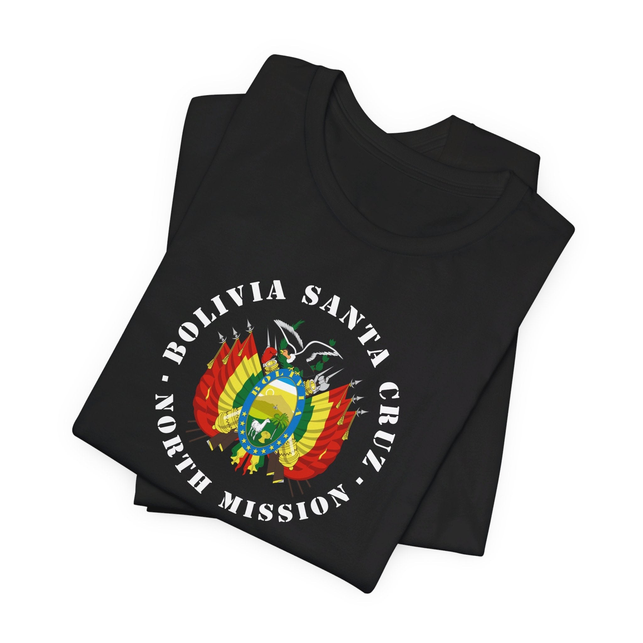 Bolivia Santa Cruz North Mission Circular Flag T-shirt - Latter-Day Saint LDS Missionary Gift - Book of Mormon