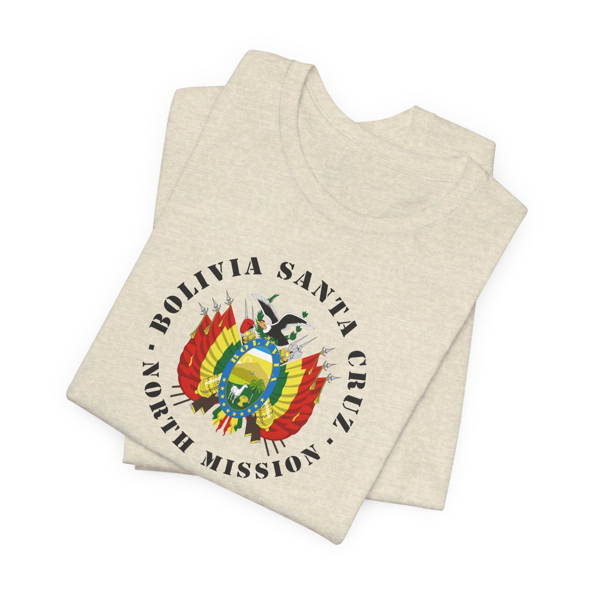 Bolivia Santa Cruz North Mission Circular Flag T-shirt - Latter-Day Saint LDS Missionary Gift - Book of Mormon