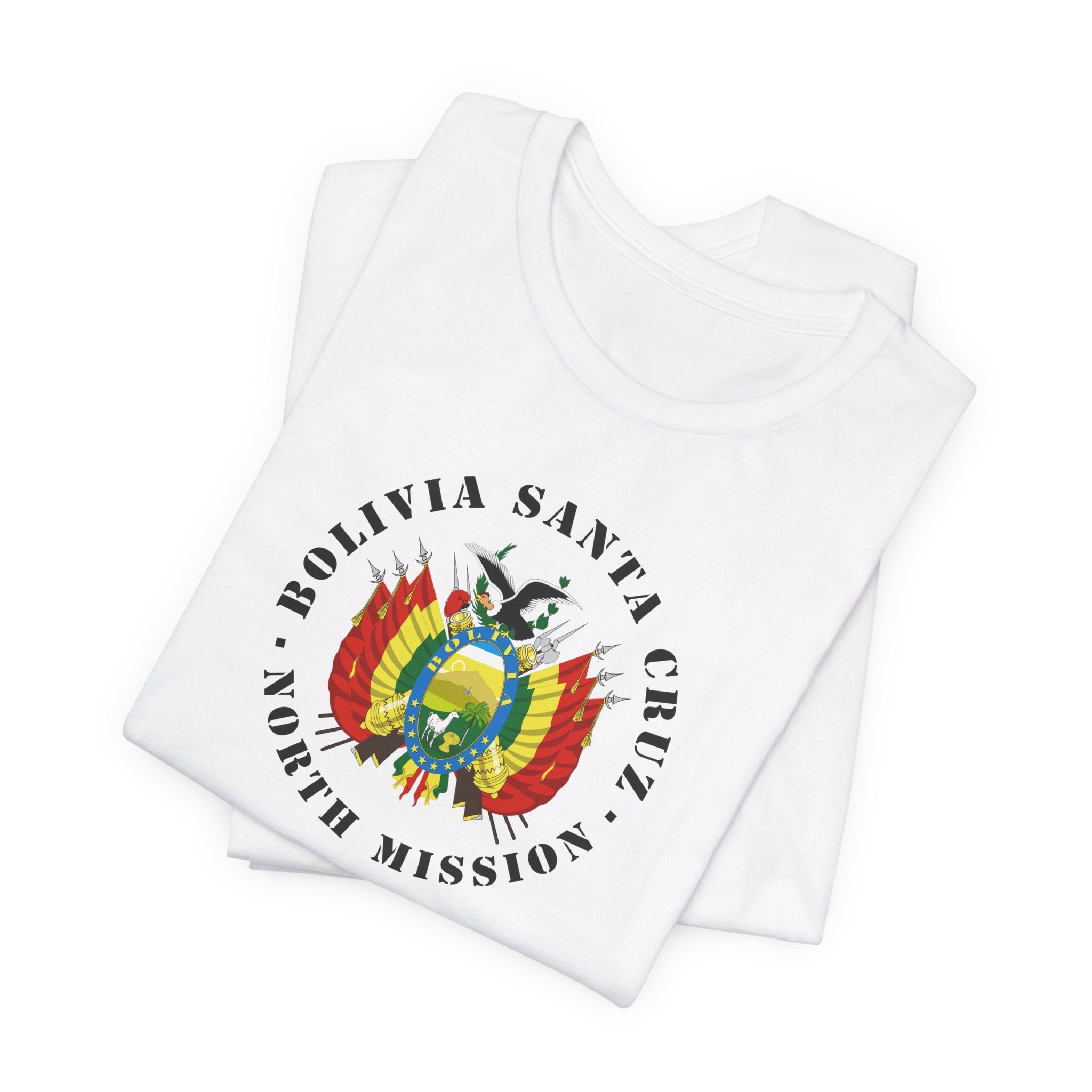 Bolivia Santa Cruz North Mission Circular Flag T-shirt - Latter-Day Saint LDS Missionary Gift - Book of Mormon