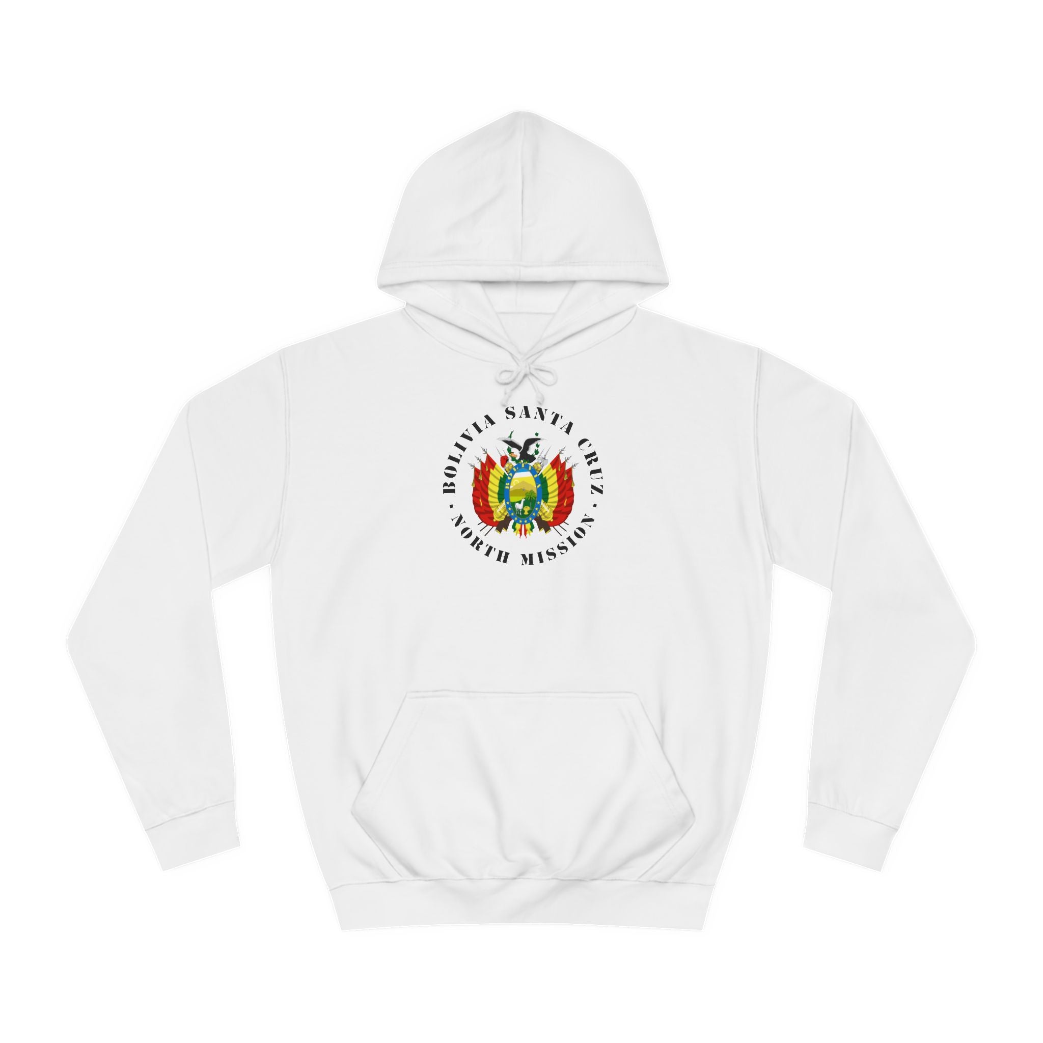 Bolivia Santa Cruz North Mission Flag Logo (Black Border) College Hoodie - Mission Wishlist - LDS Missionary Gift Store