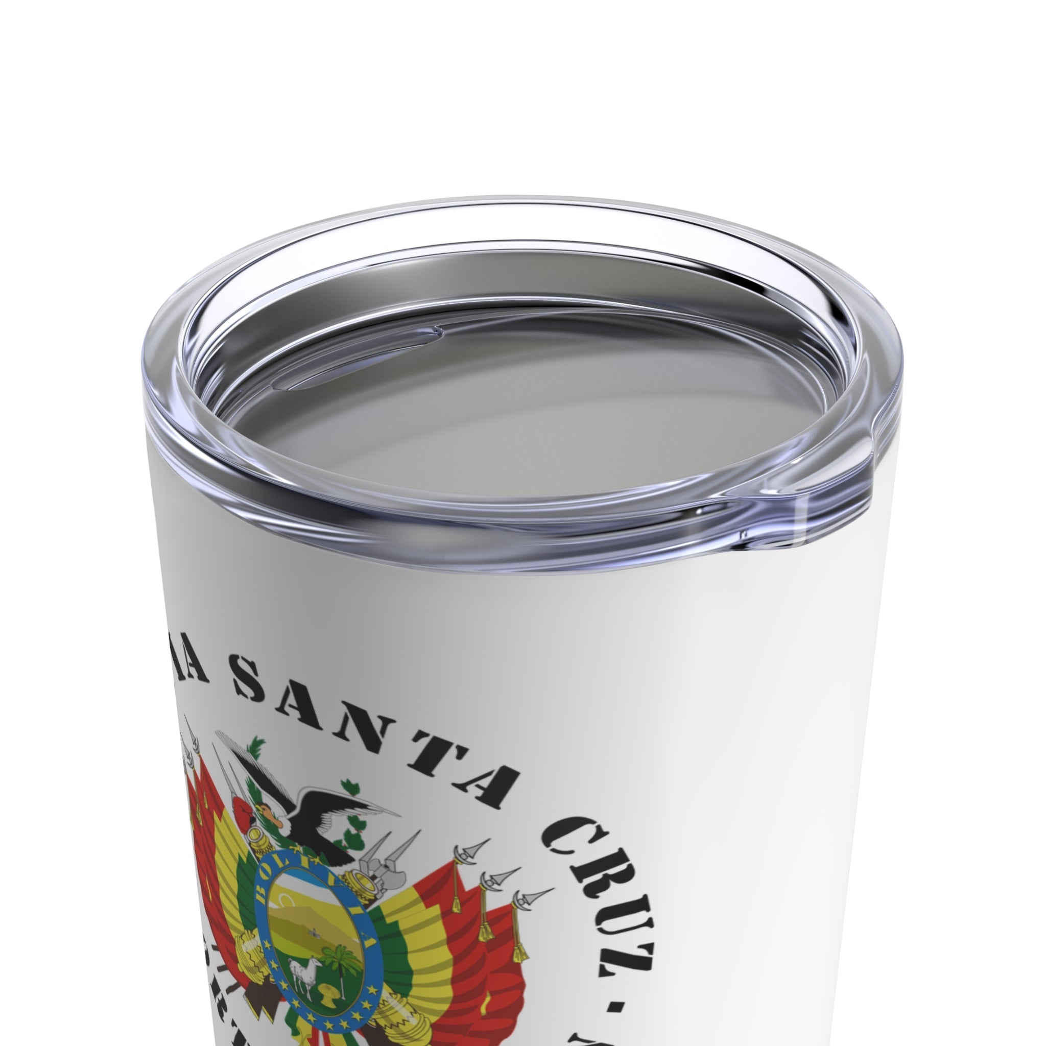 Bolivia Santa Cruz North Mission Flag Logo Tumbler 20oz White - Latter-Day Saint LDS Missionary Gift - Book of Mormon