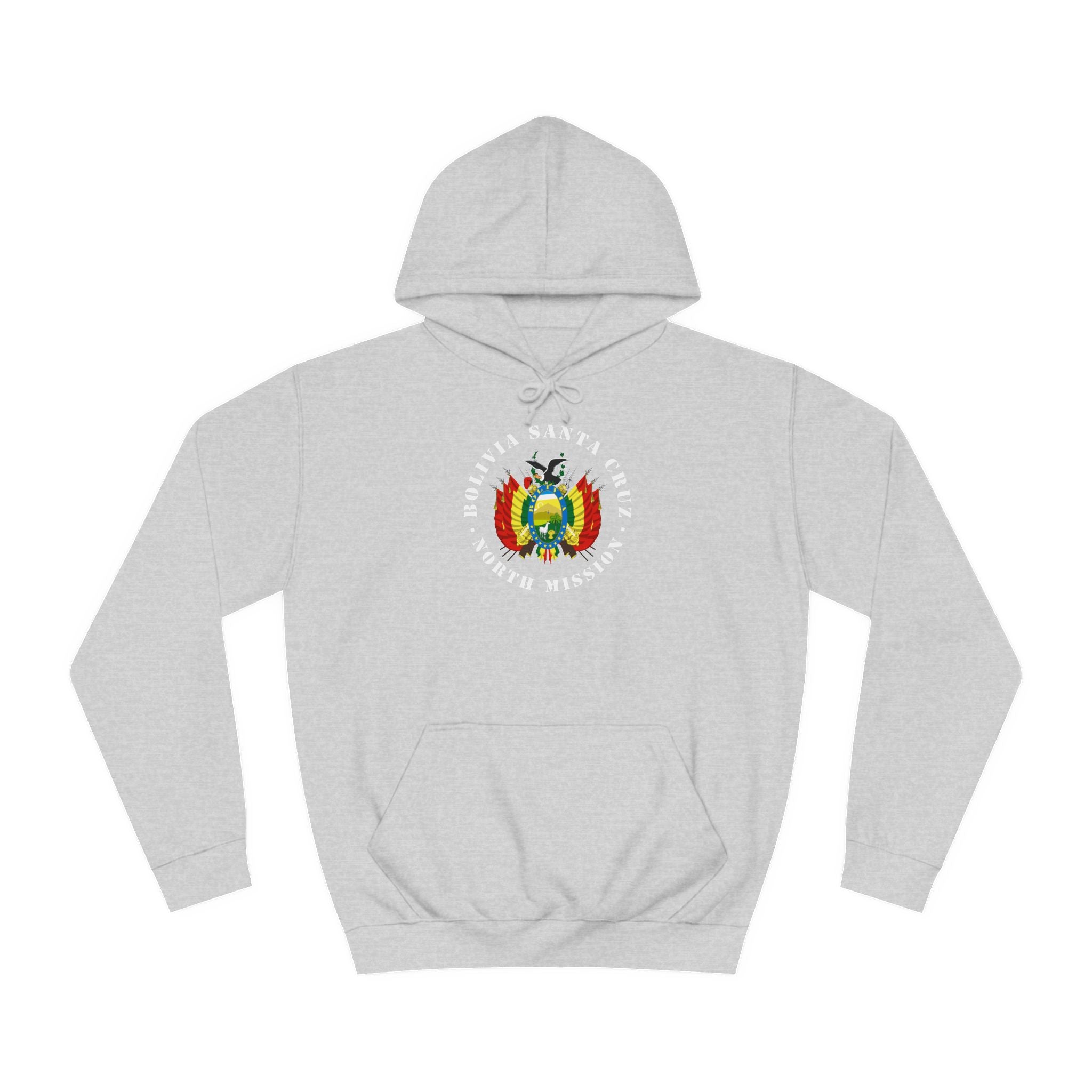 Bolivia Santa Cruz North Mission Flag Logo (White Border) College Hoodie - Mission Wishlist - LDS Missionary Gift Store