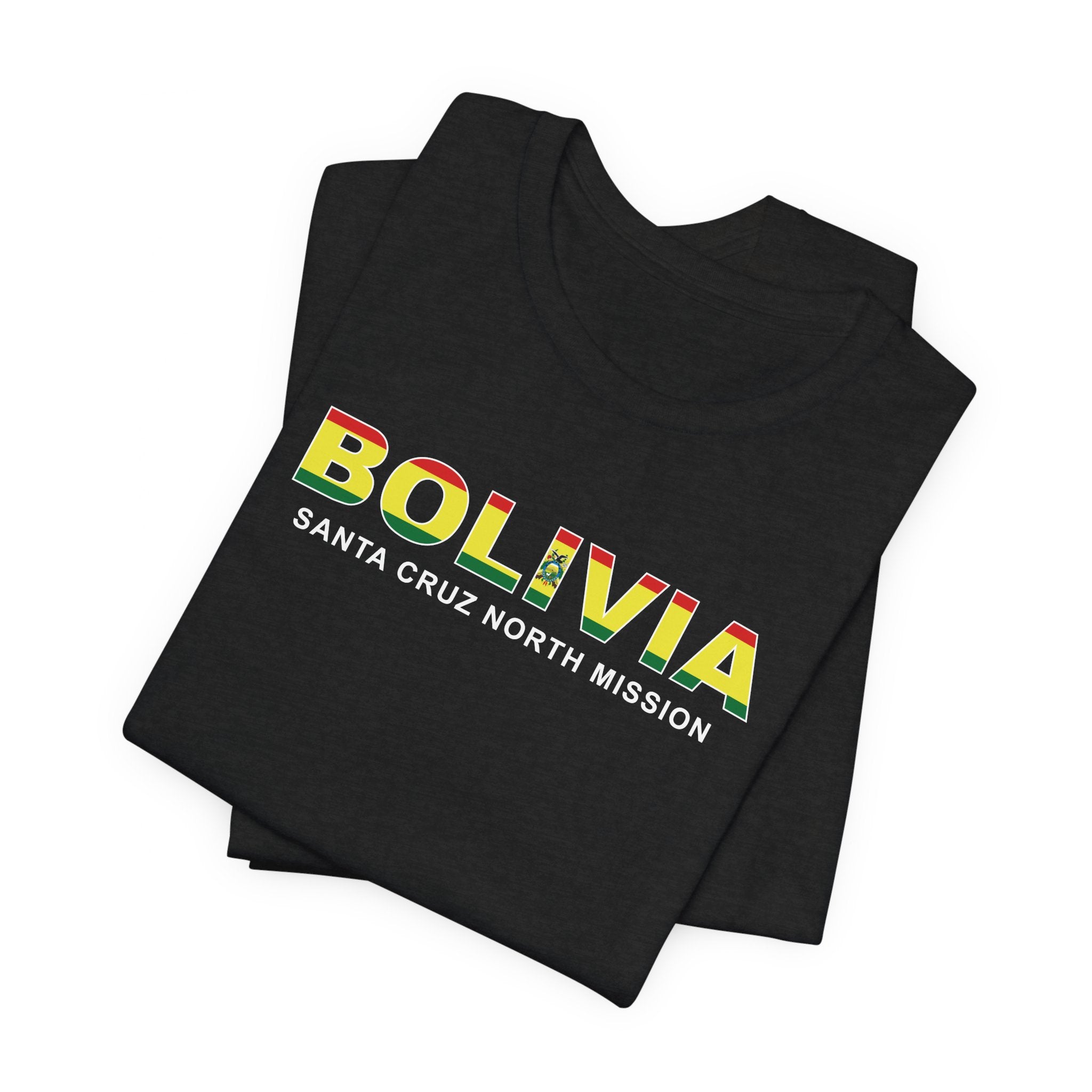 Bolivia Santa Cruz North Mission Flag Title T-shirt - Mission Wishlist - LDS Missionary Gift Store