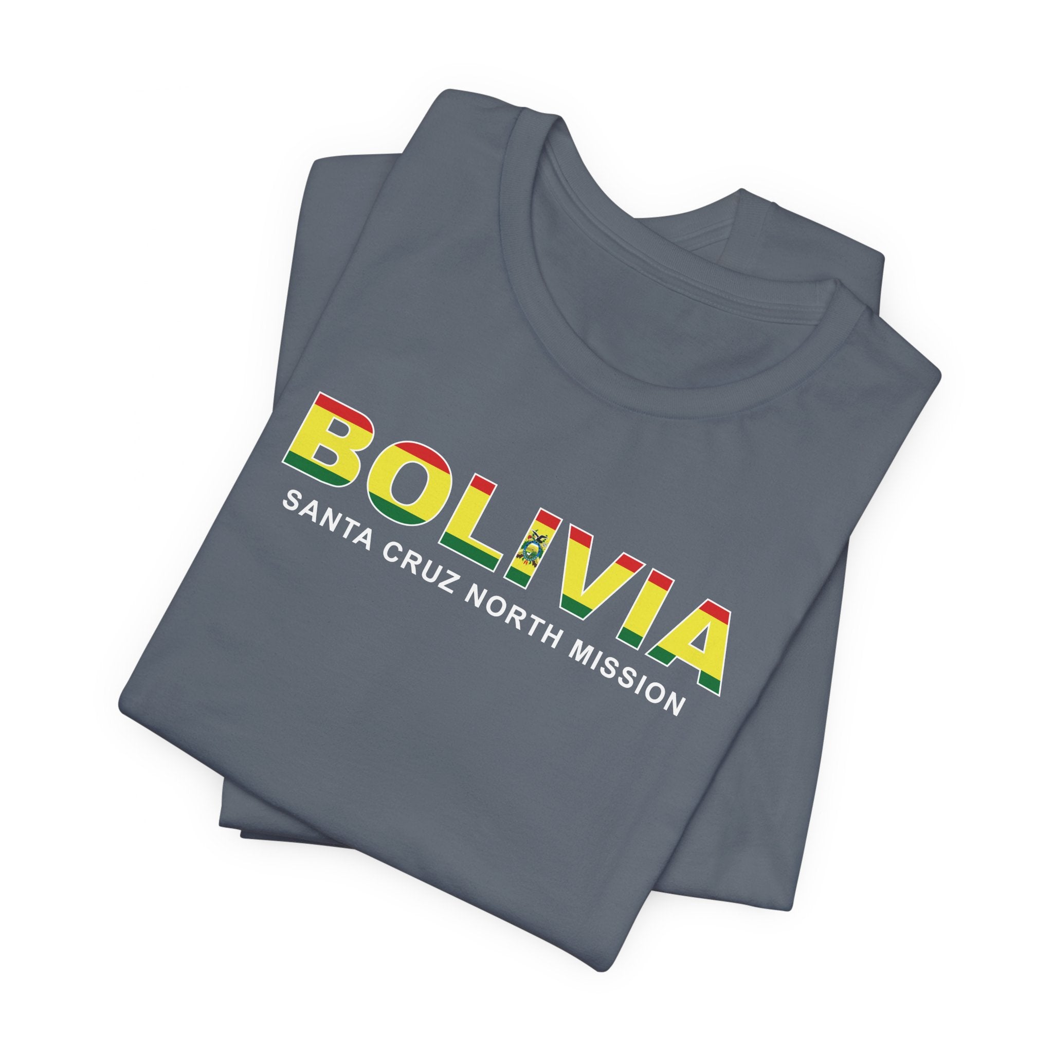 Bolivia Santa Cruz North Mission Flag Title T-shirt - Mission Wishlist - LDS Missionary Gift Store