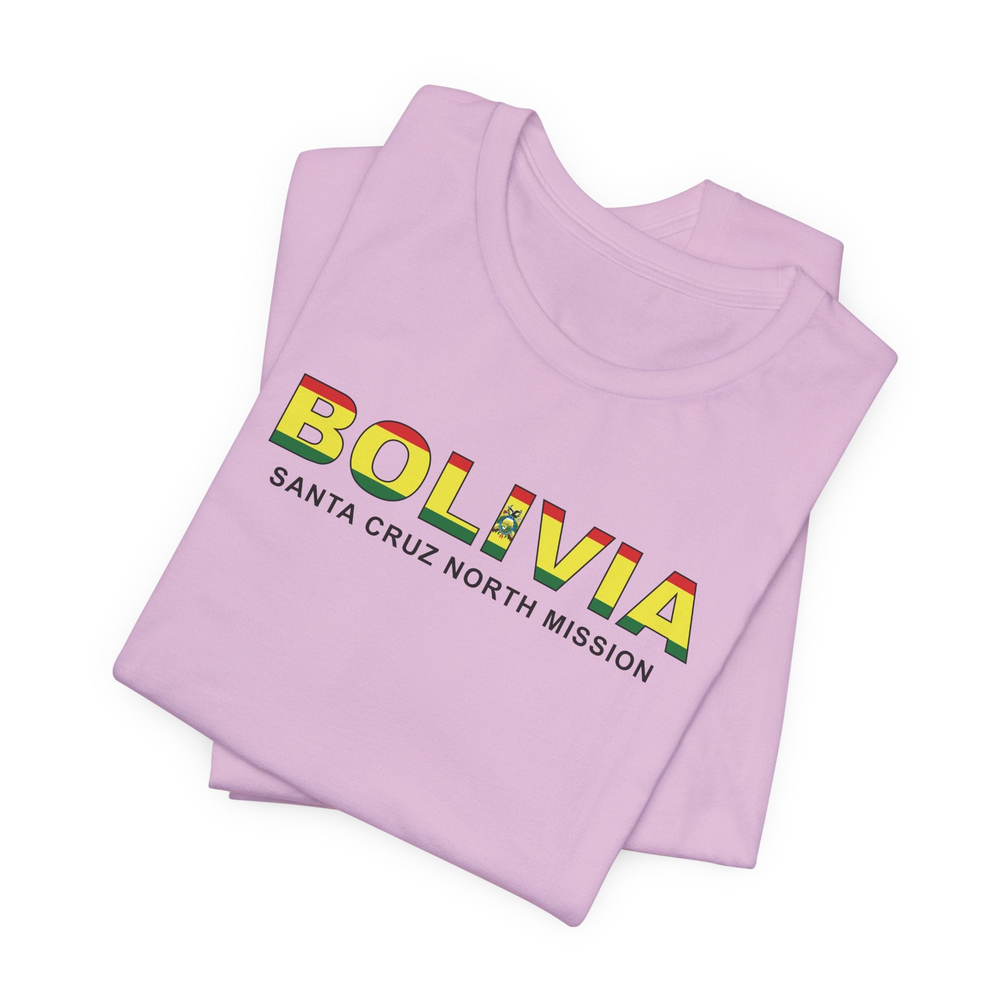 Bolivia Santa Cruz North Mission Flag Title T-shirt - Mission Wishlist - LDS Missionary Gift Store
