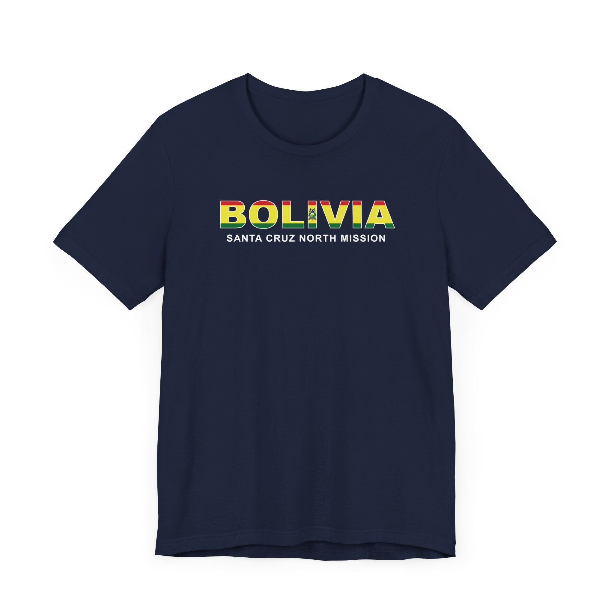 Bolivia Santa Cruz North Mission Flag Title T-shirt - Mission Wishlist - LDS Missionary Gift Store