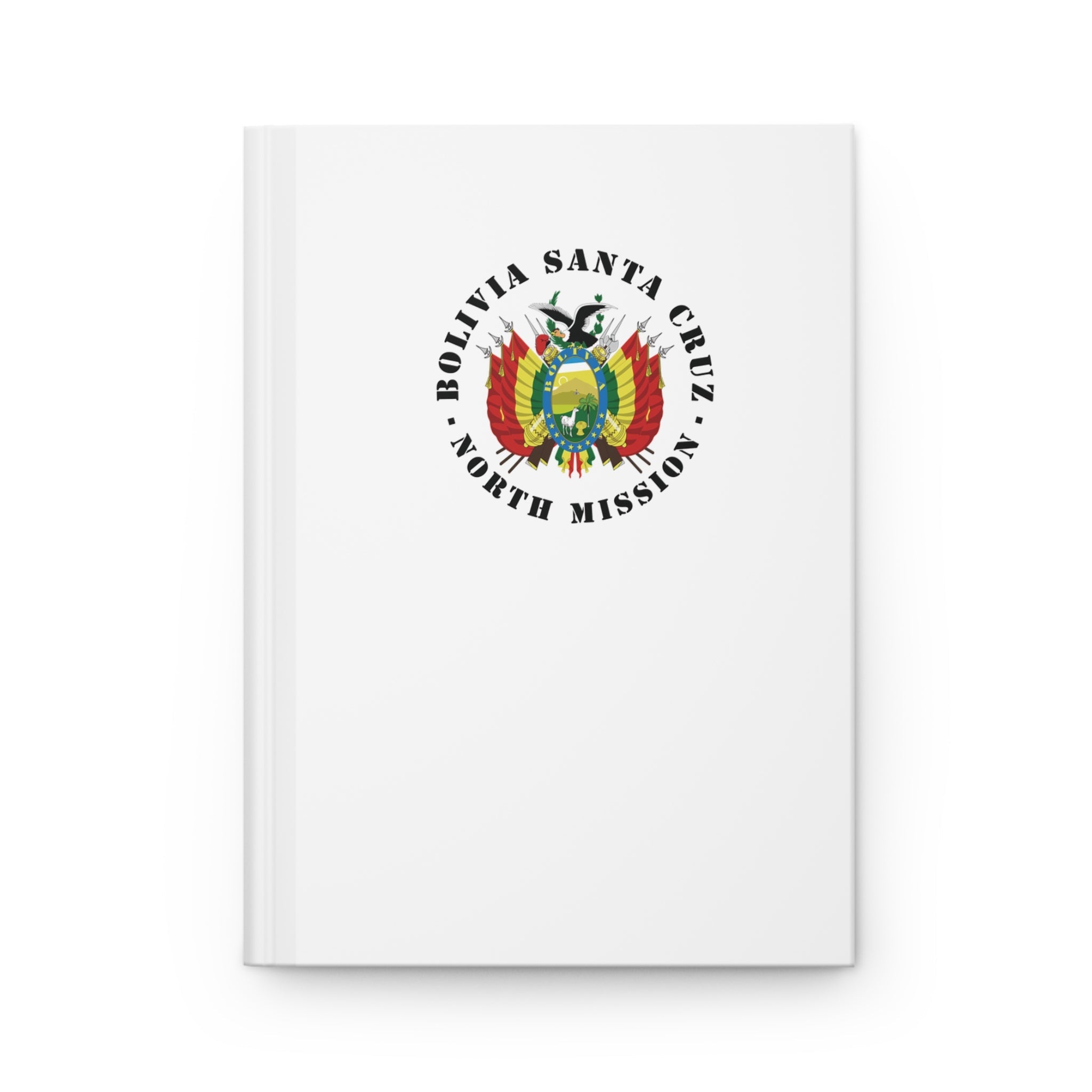 Bolivia Santa Cruz North Mission Logo Design White Hardcover Journal Matte - Latter-Day Saint LDS Missionary Gift - Book of Mormon