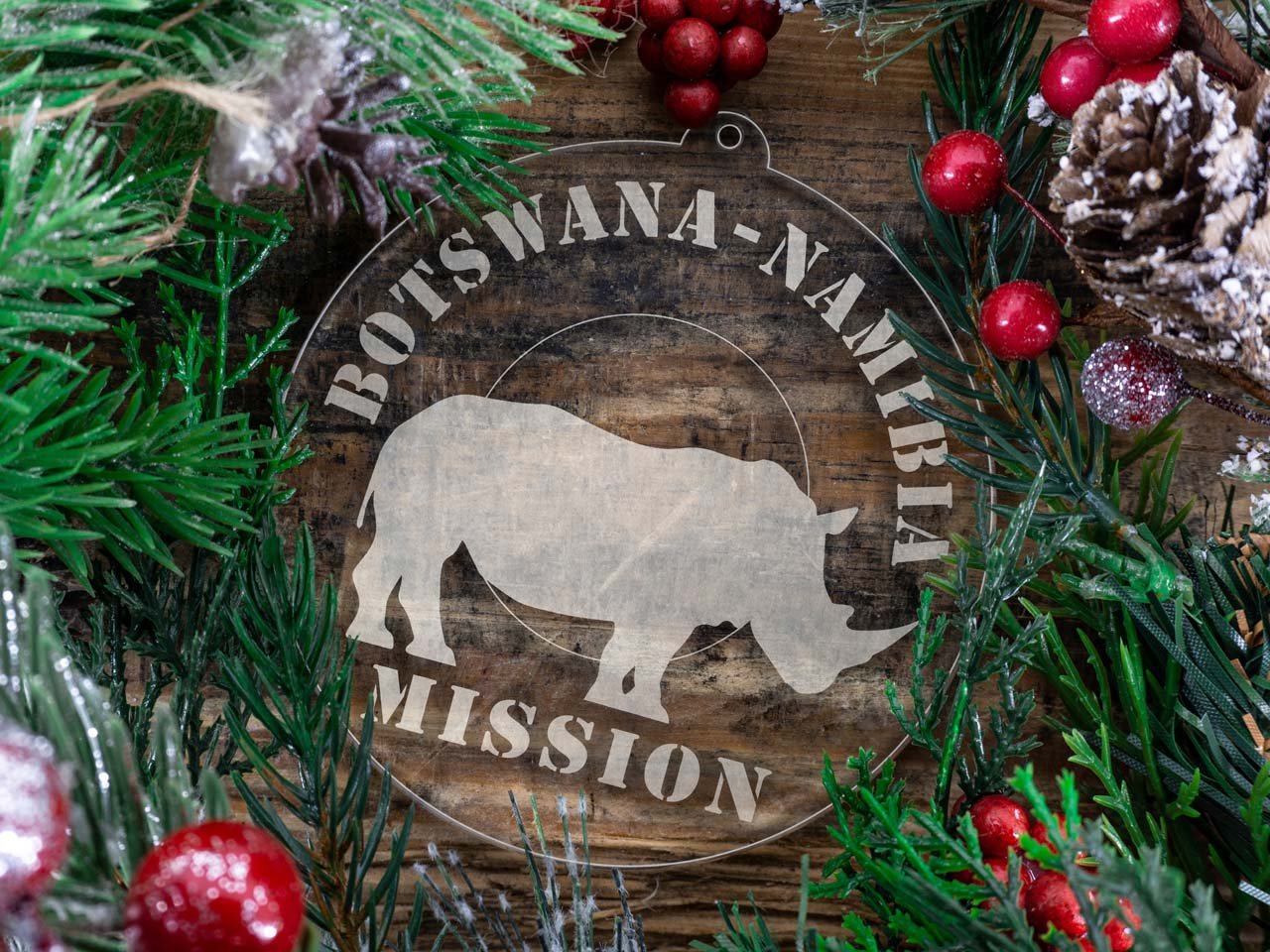 Botswana - Namibia Mission Christmas Ornament - Latter-Day Saint LDS Missionary Gift - Book of Mormon