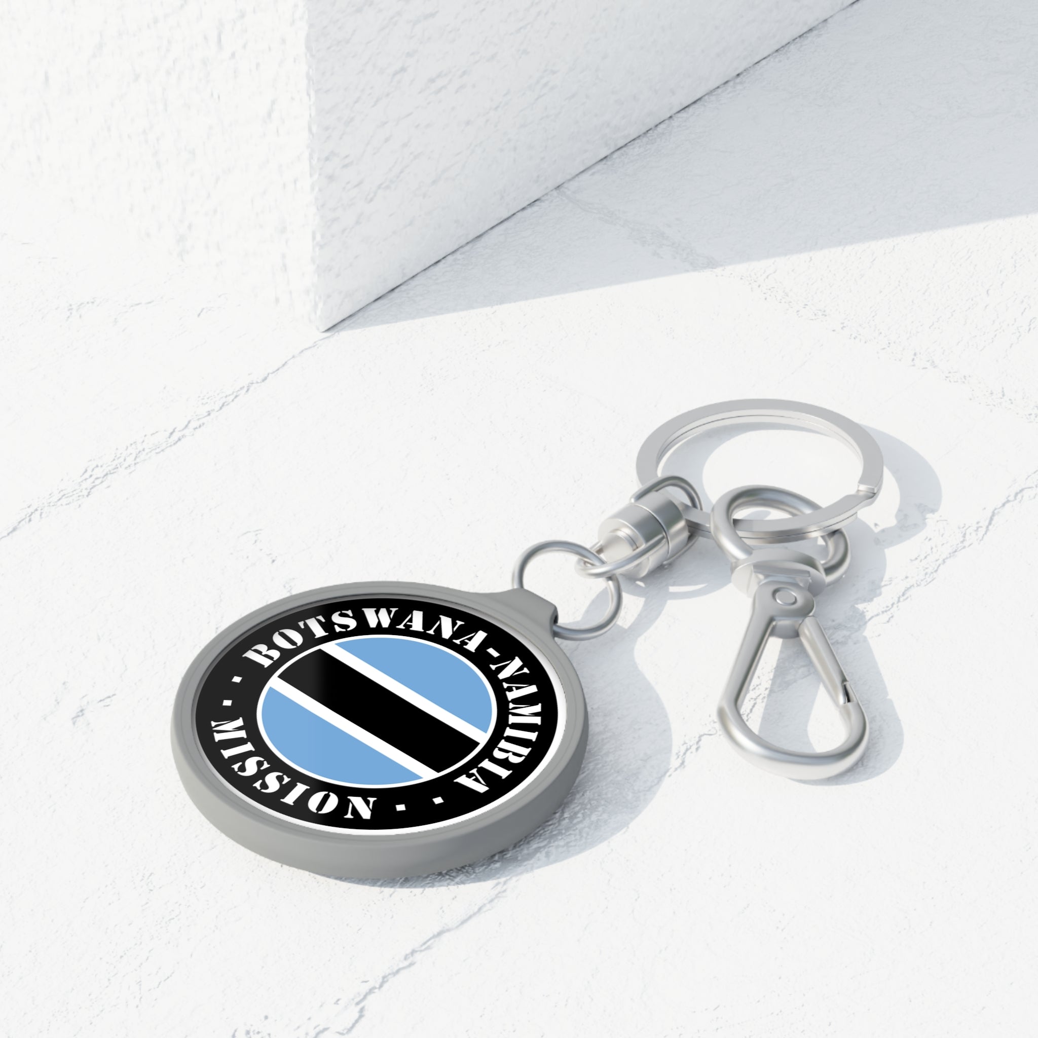 Botswana - Namibia Mission Circle Flag Key Tag - Mission Wishlist - LDS Missionary Gift Store