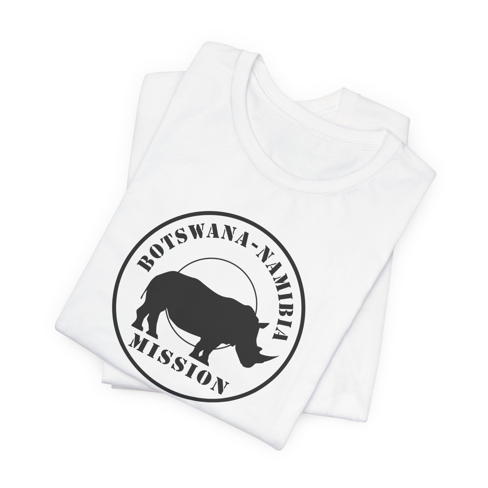 Botswana - Namibia Mission Circular Monochrome Logo T-Shirt - Mission Wishlist - LDS Missionary Gift Store
