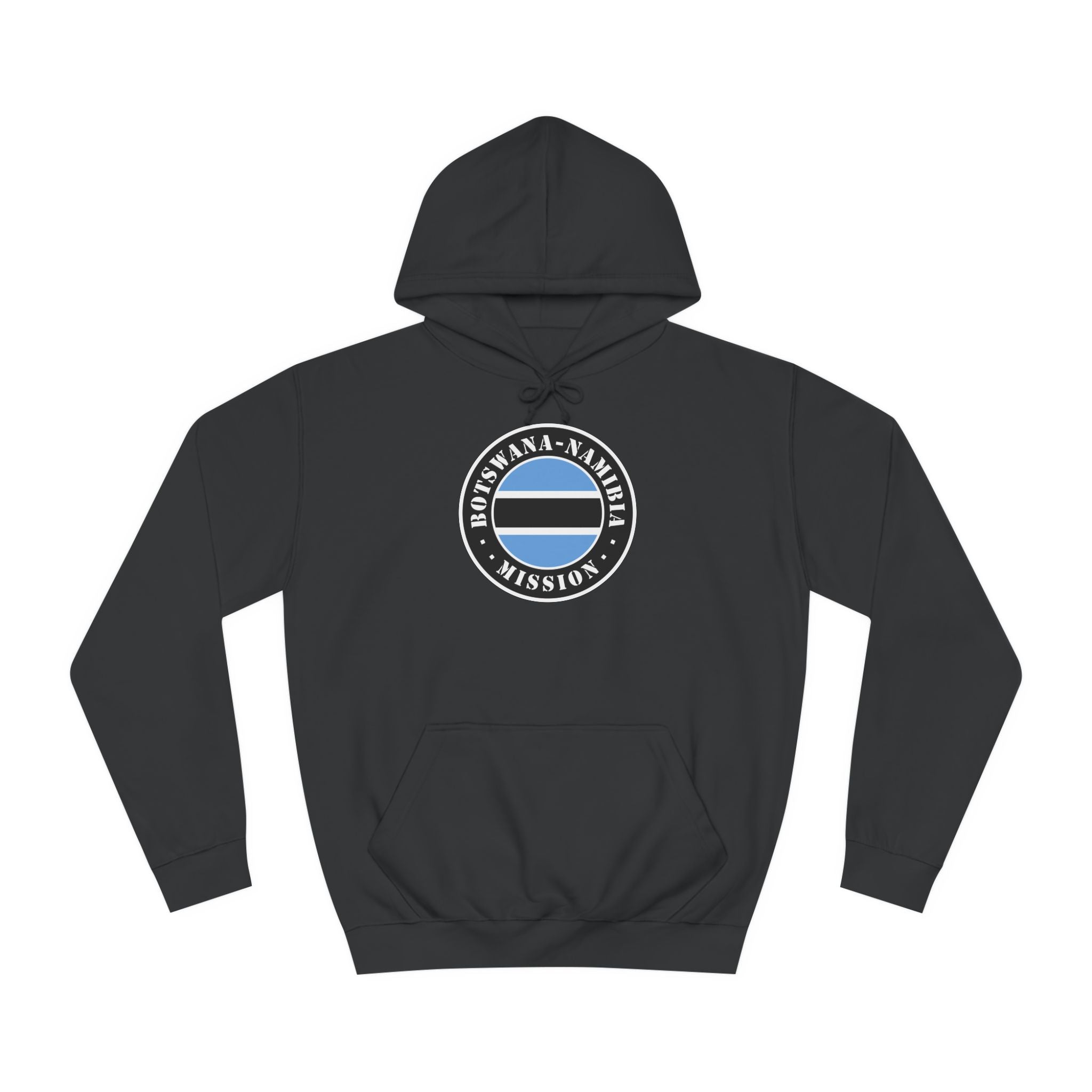 Botswana - Namibia Mission Flag Logo (Black Border) College Hoodie - Mission Wishlist - LDS Missionary Gift Store