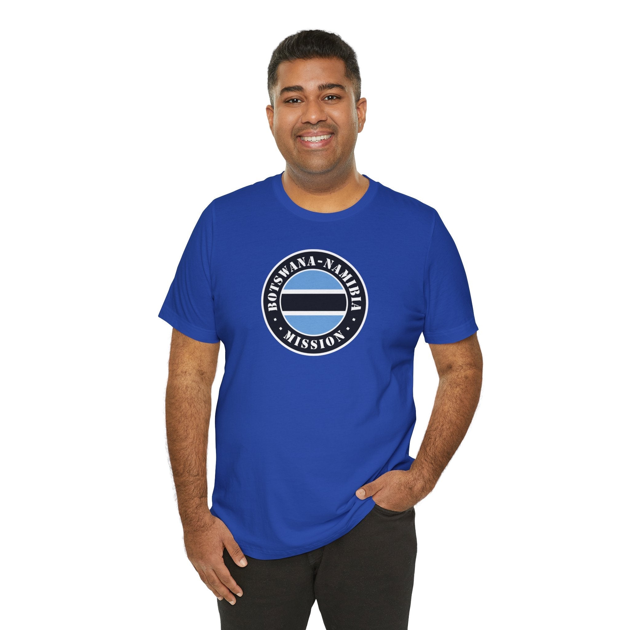 Botswana - Namibia Mission Flag Logo (Black Border) T-shirt - Mission Wishlist - LDS Missionary Gift Store