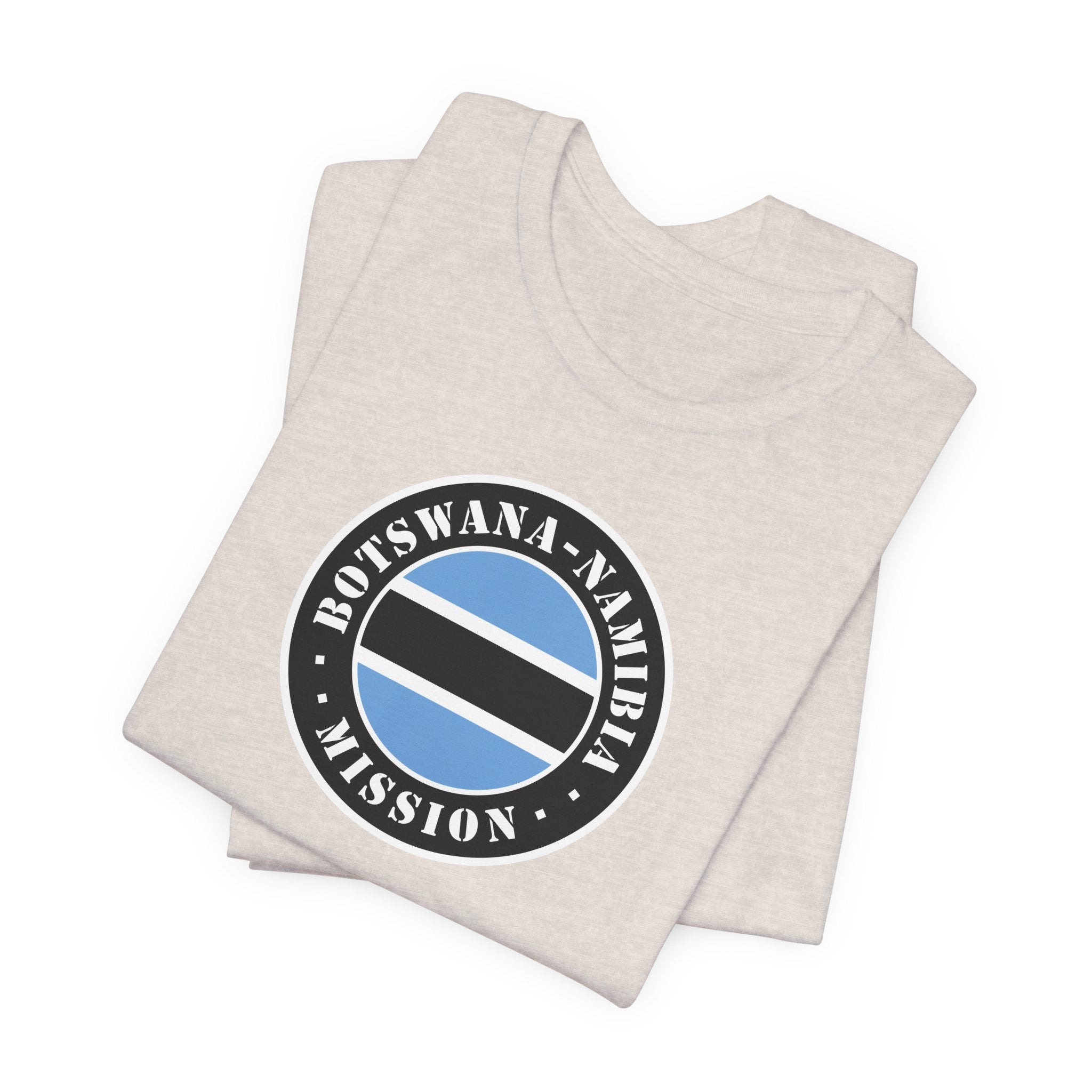 Botswana - Namibia Mission Flag Logo (Black Border) T-shirt - Mission Wishlist - LDS Missionary Gift Store