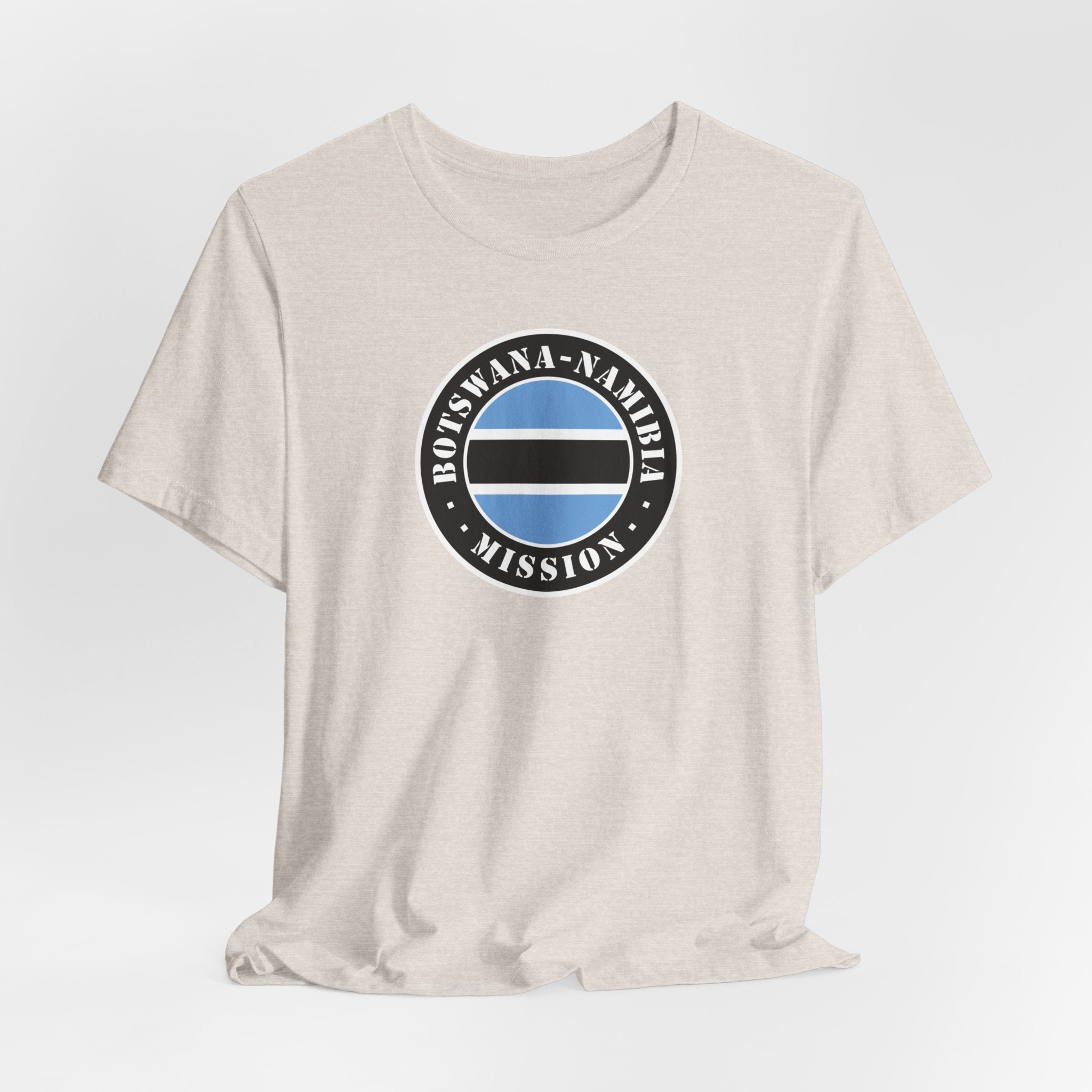 Botswana - Namibia Mission Flag Logo (Black Border) T-shirt - Mission Wishlist - LDS Missionary Gift Store