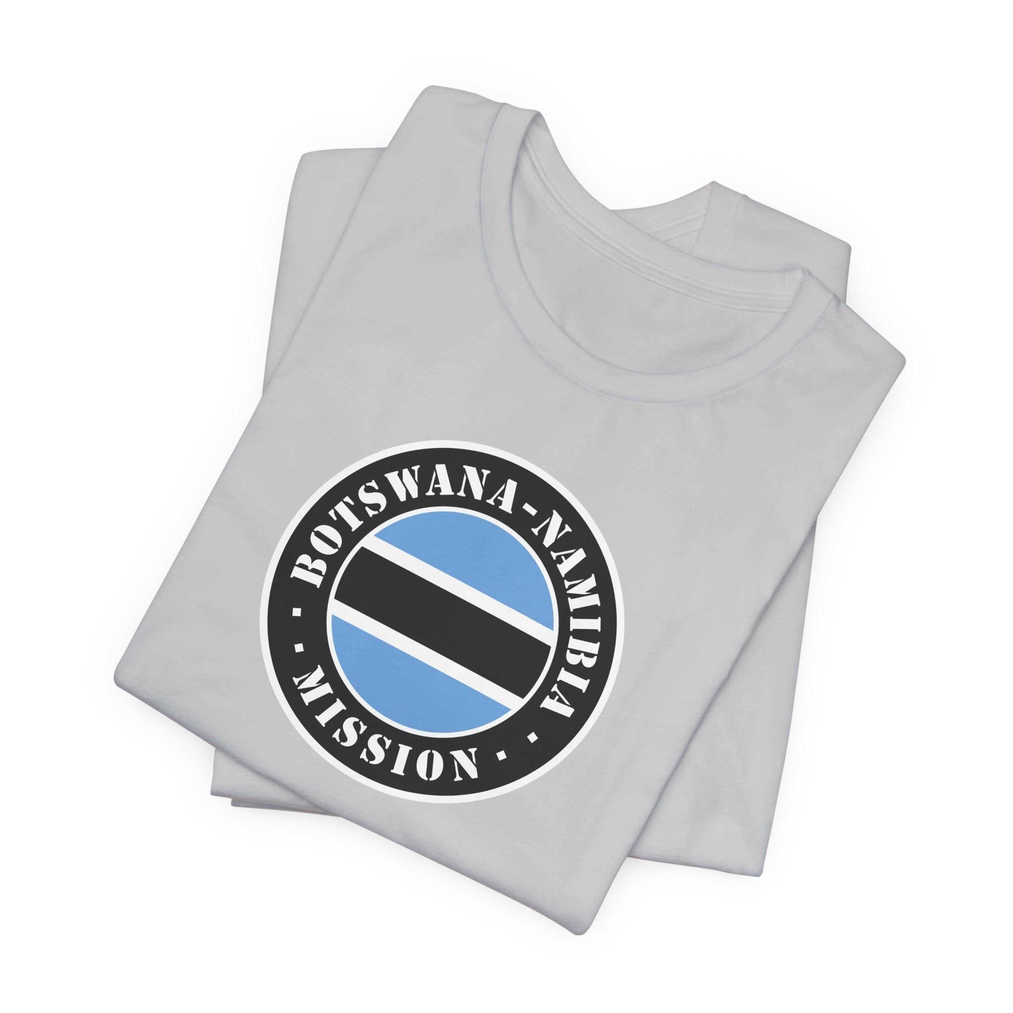 Botswana - Namibia Mission Flag Logo (Black Border) T-shirt - Mission Wishlist - LDS Missionary Gift Store