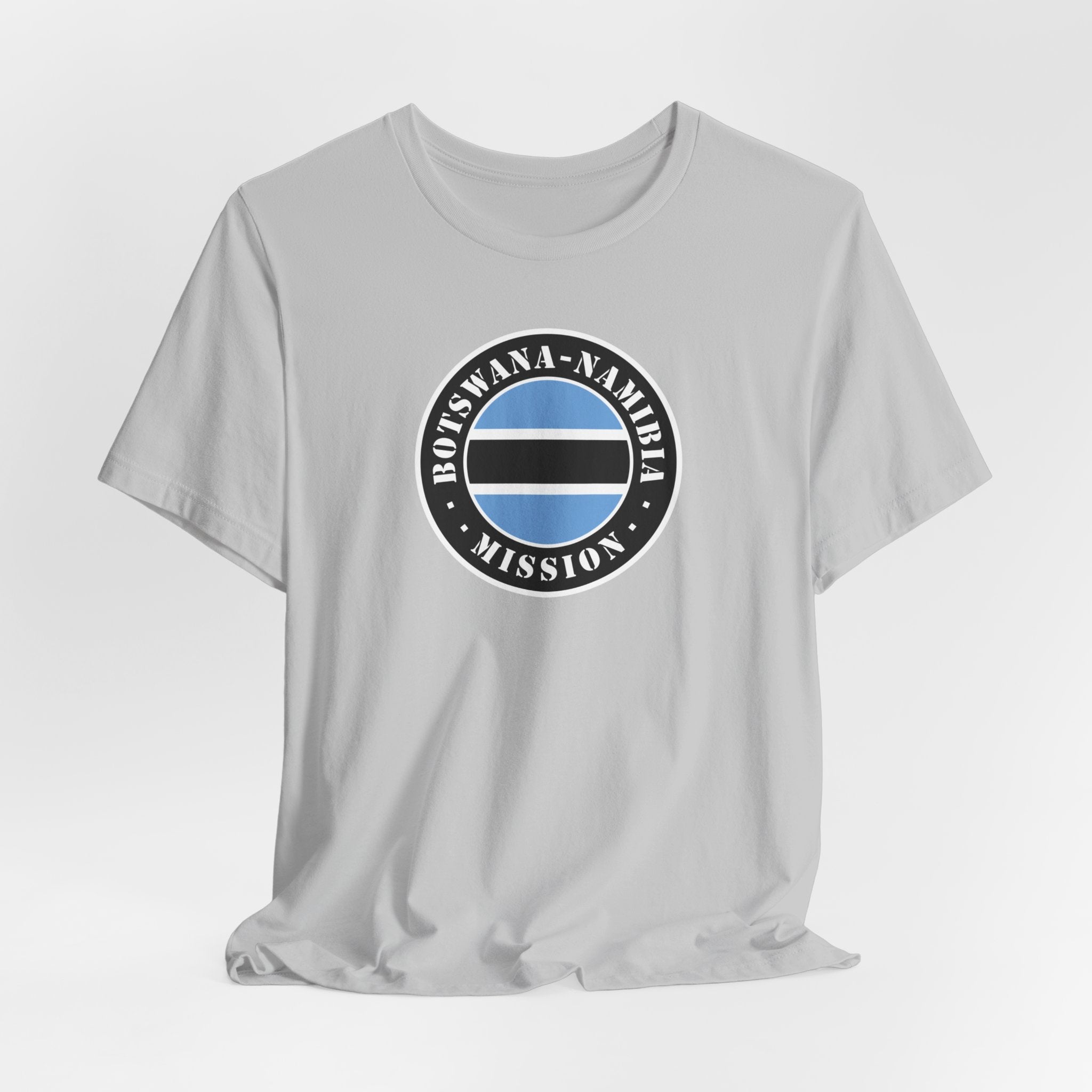 Botswana - Namibia Mission Flag Logo (Black Border) T-shirt - Mission Wishlist - LDS Missionary Gift Store