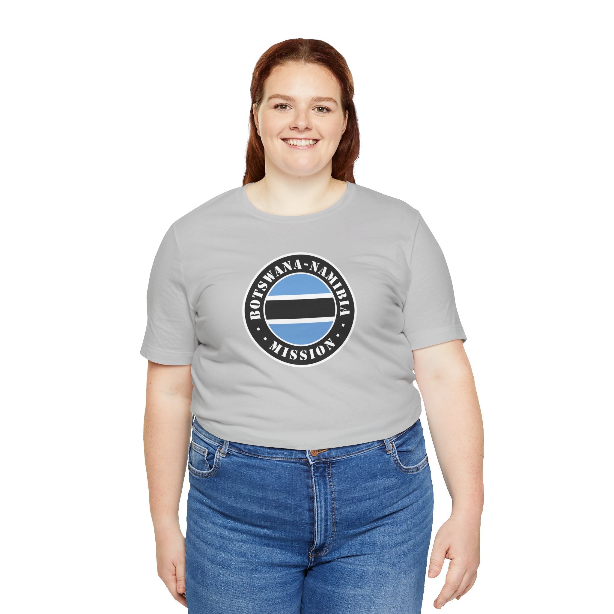 Botswana - Namibia Mission Flag Logo (Black Border) T-shirt - Mission Wishlist - LDS Missionary Gift Store