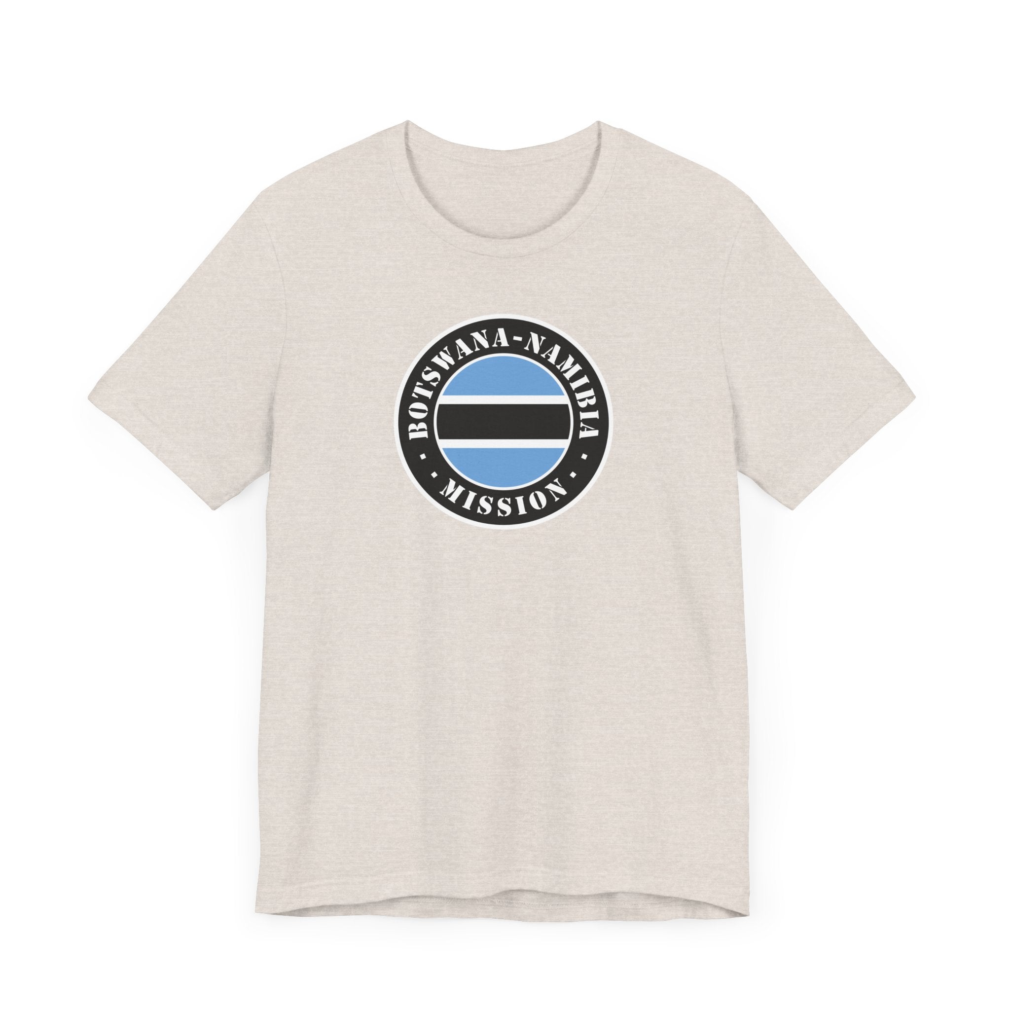 Botswana - Namibia Mission Flag Logo (Black Border) T-shirt - Mission Wishlist - LDS Missionary Gift Store