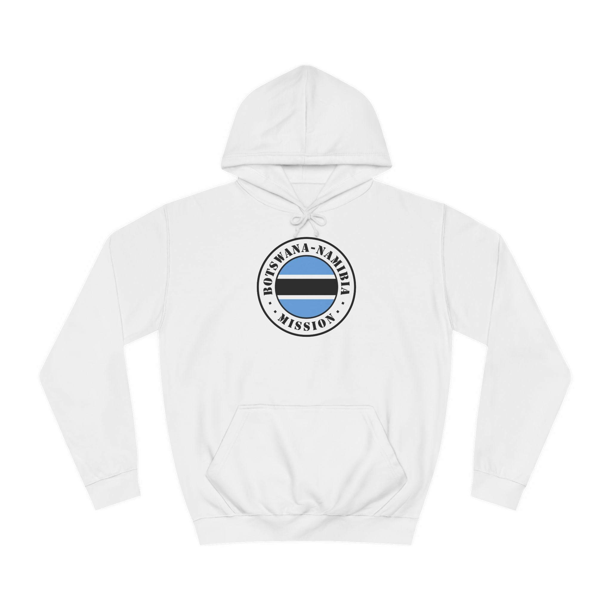 Botswana - Namibia Mission Flag Logo (White Border) College Hoodie - Mission Wishlist - LDS Missionary Gift Store