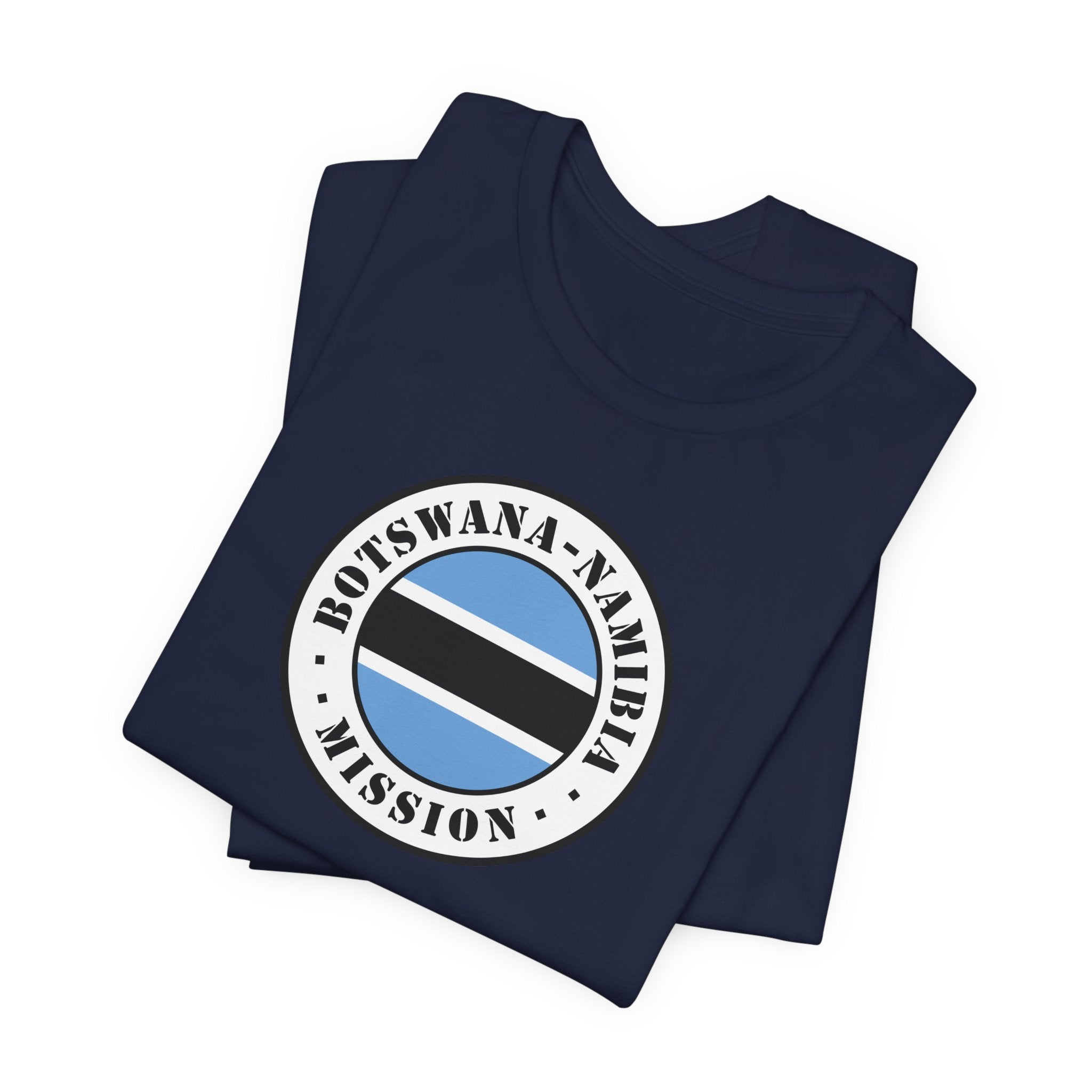 Botswana - Namibia Mission Flag Logo (White Border) T-shirt - Mission Wishlist - LDS Missionary Gift Store