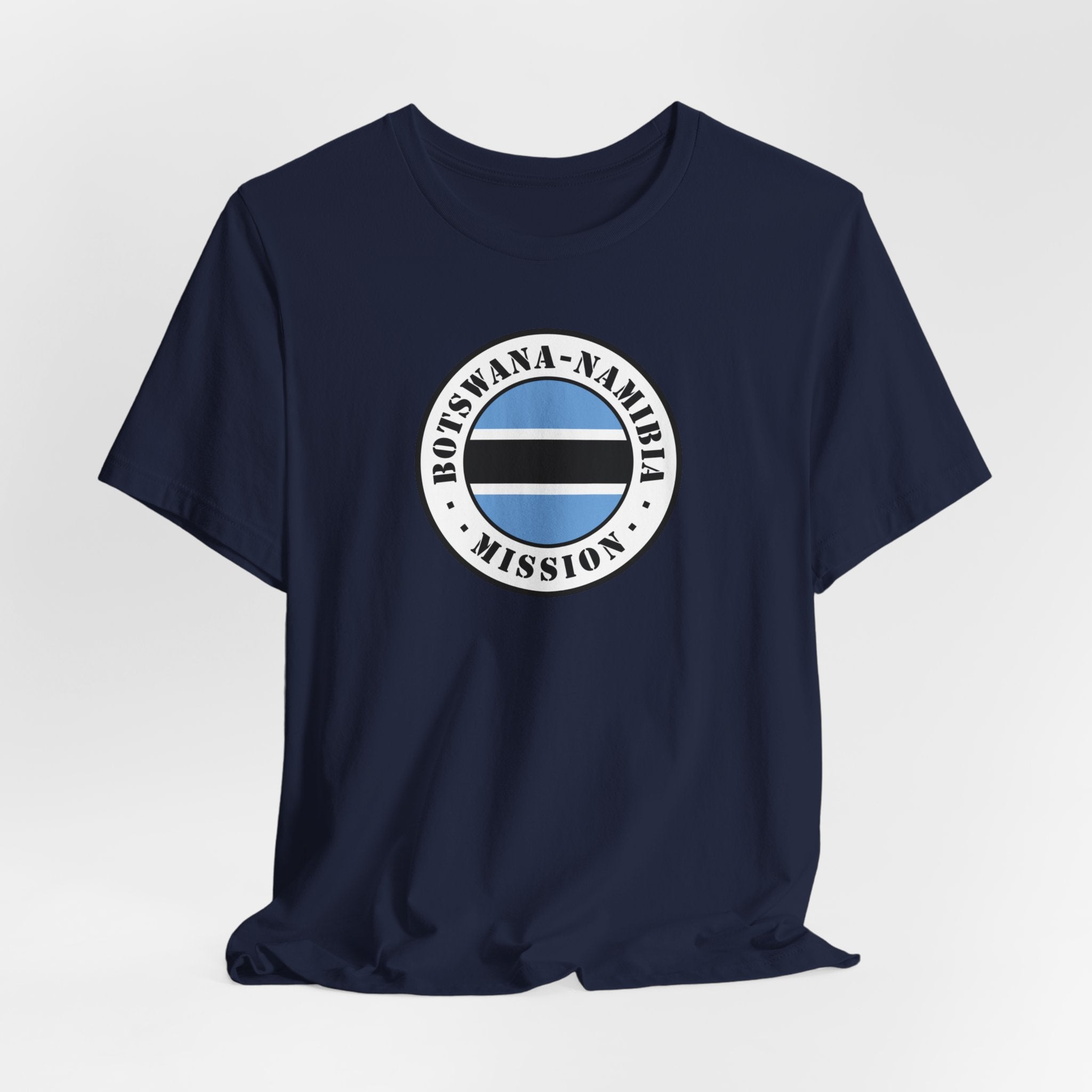 Botswana - Namibia Mission Flag Logo (White Border) T-shirt - Mission Wishlist - LDS Missionary Gift Store