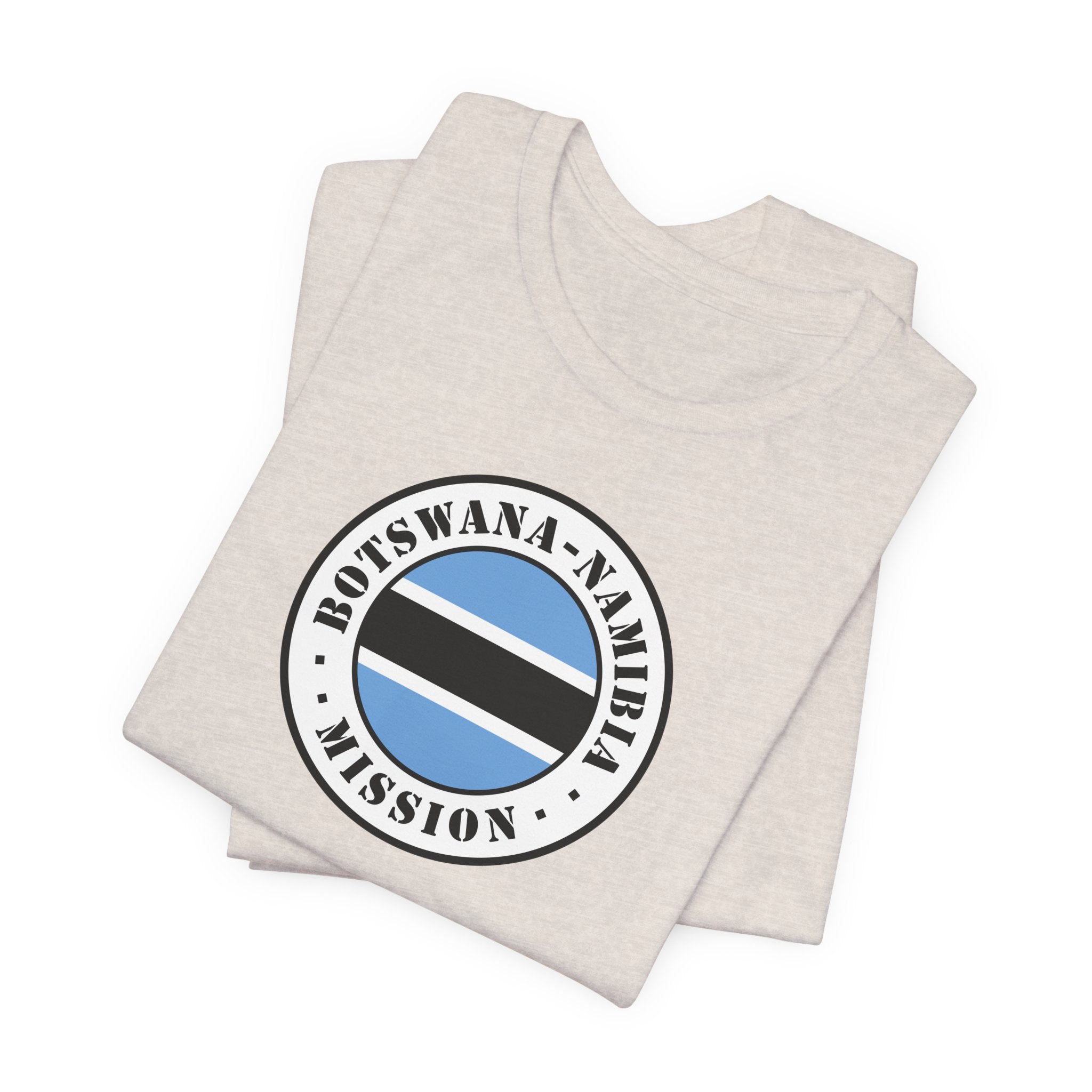 Botswana - Namibia Mission Flag Logo (White Border) T-shirt - Mission Wishlist - LDS Missionary Gift Store