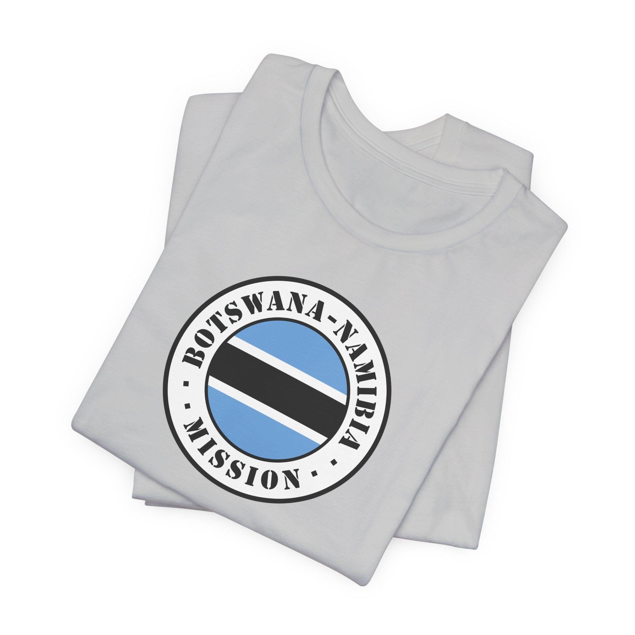 Botswana - Namibia Mission Flag Logo (White Border) T-shirt - Mission Wishlist - LDS Missionary Gift Store