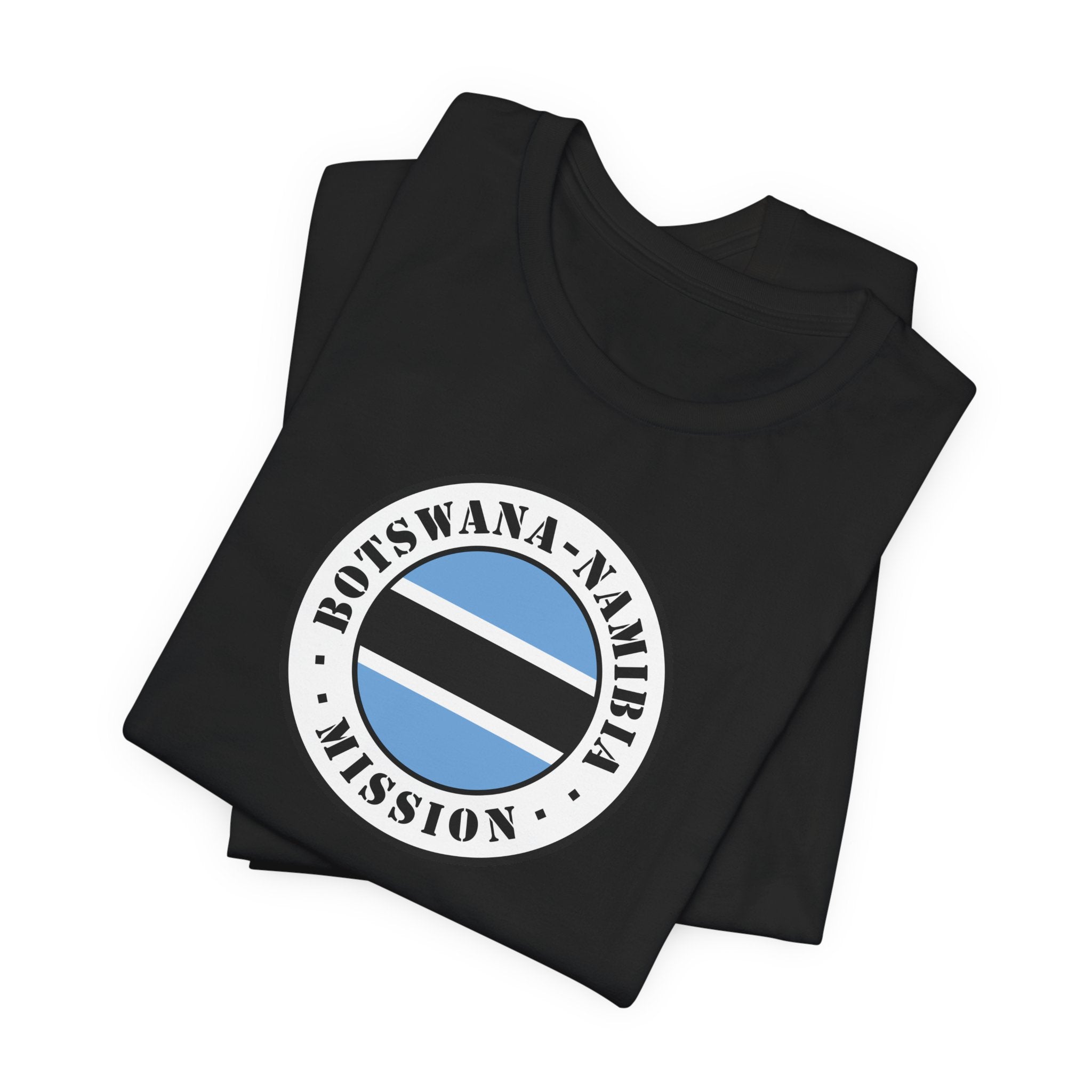 Botswana - Namibia Mission Flag Logo (White Border) T-shirt - Mission Wishlist - LDS Missionary Gift Store