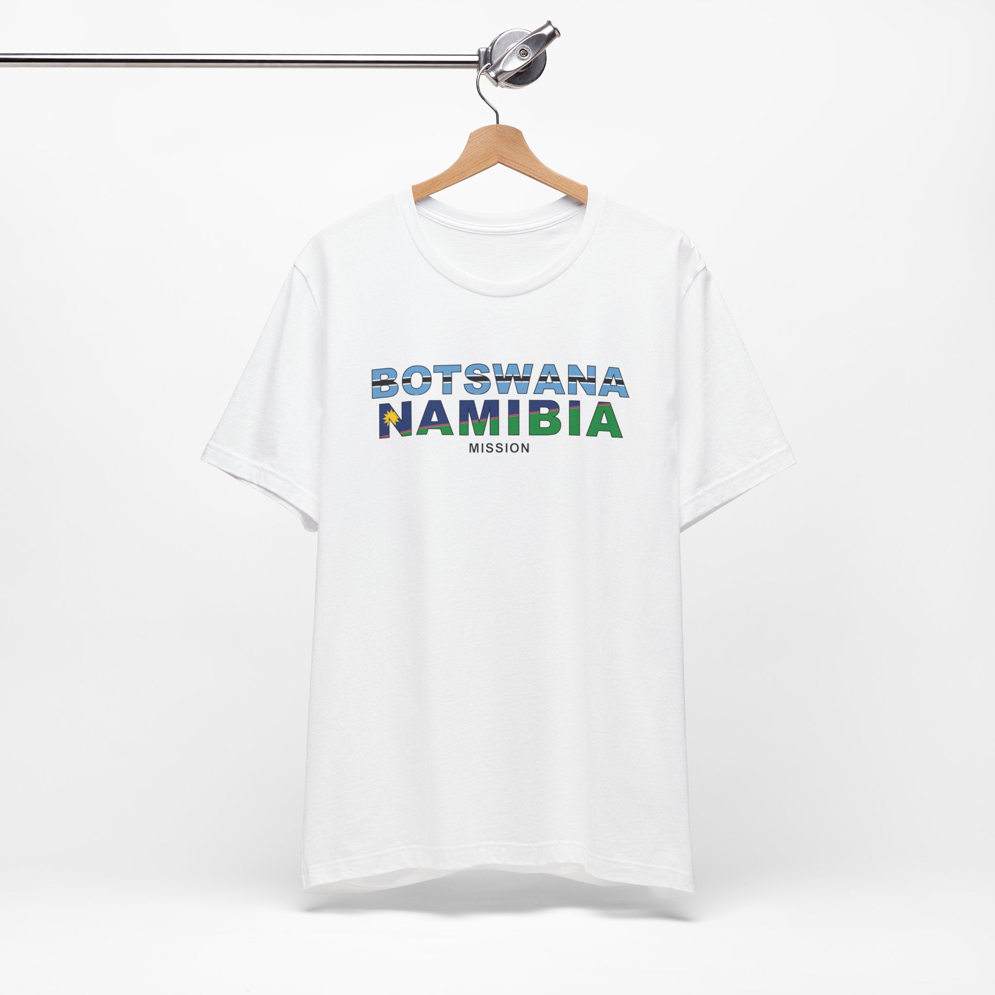Botswana - Namibia Mission Flag Title T-shirt - Mission Wishlist - LDS Missionary Gift Store