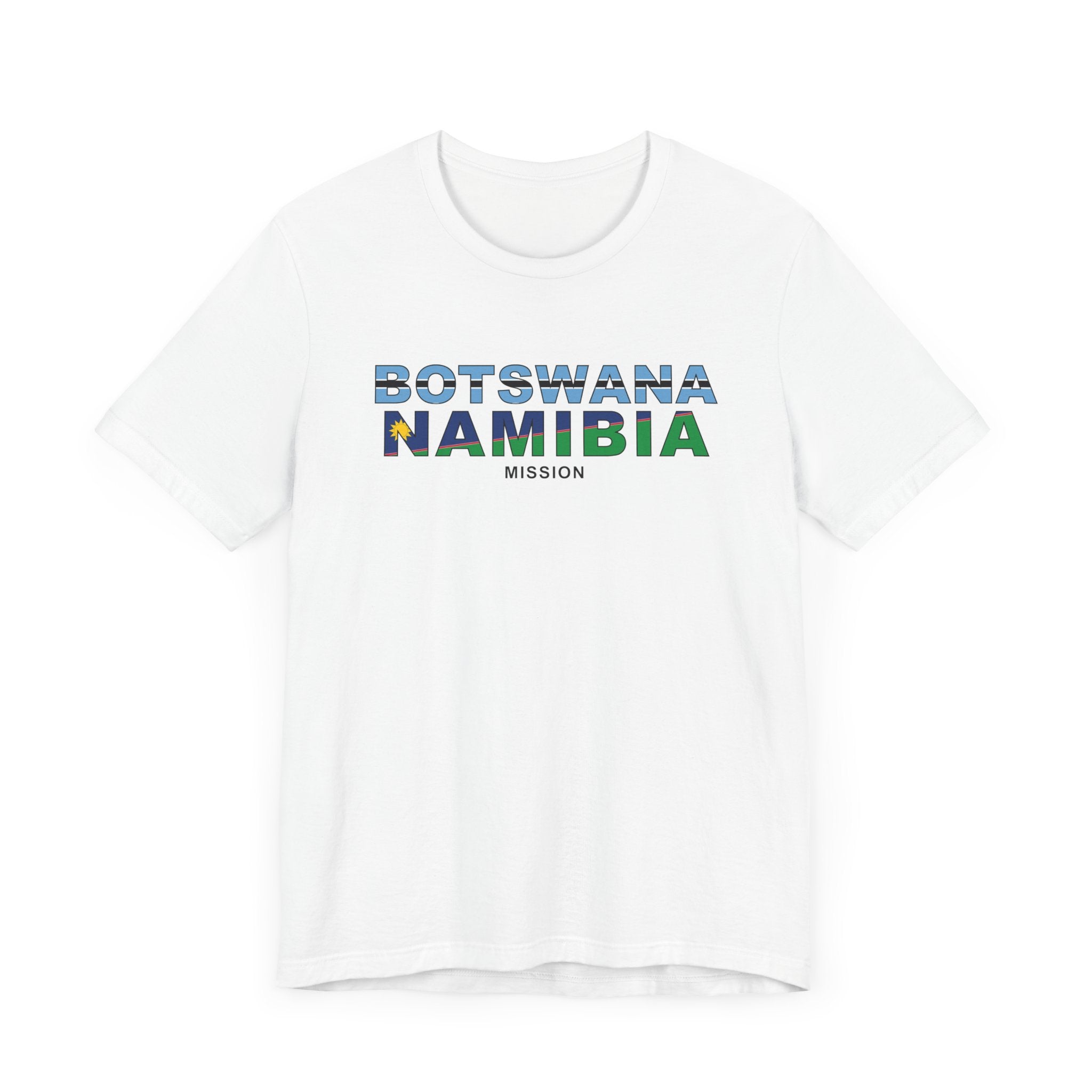 Botswana - Namibia Mission Flag Title T-shirt - Mission Wishlist - LDS Missionary Gift Store