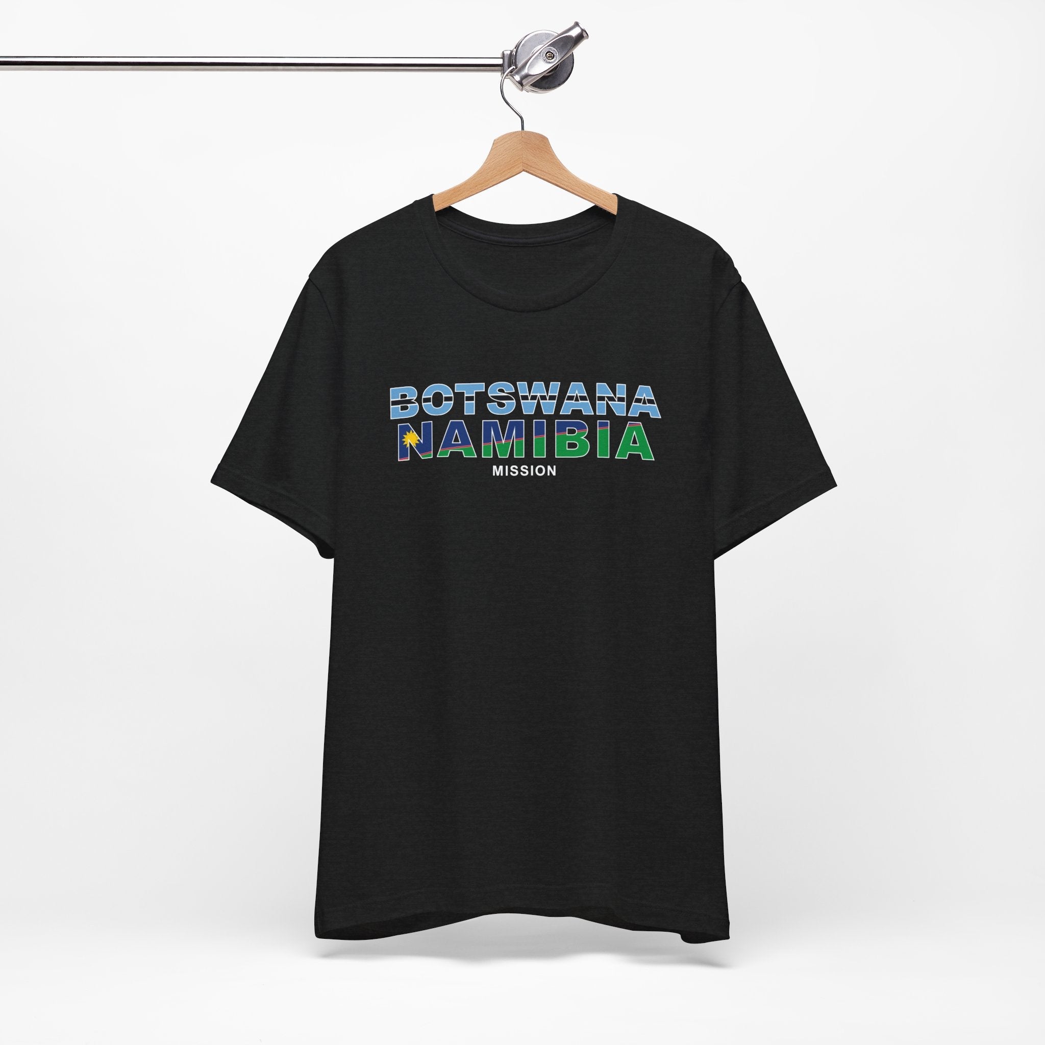Botswana - Namibia Mission Flag Title T-shirt - Mission Wishlist - LDS Missionary Gift Store