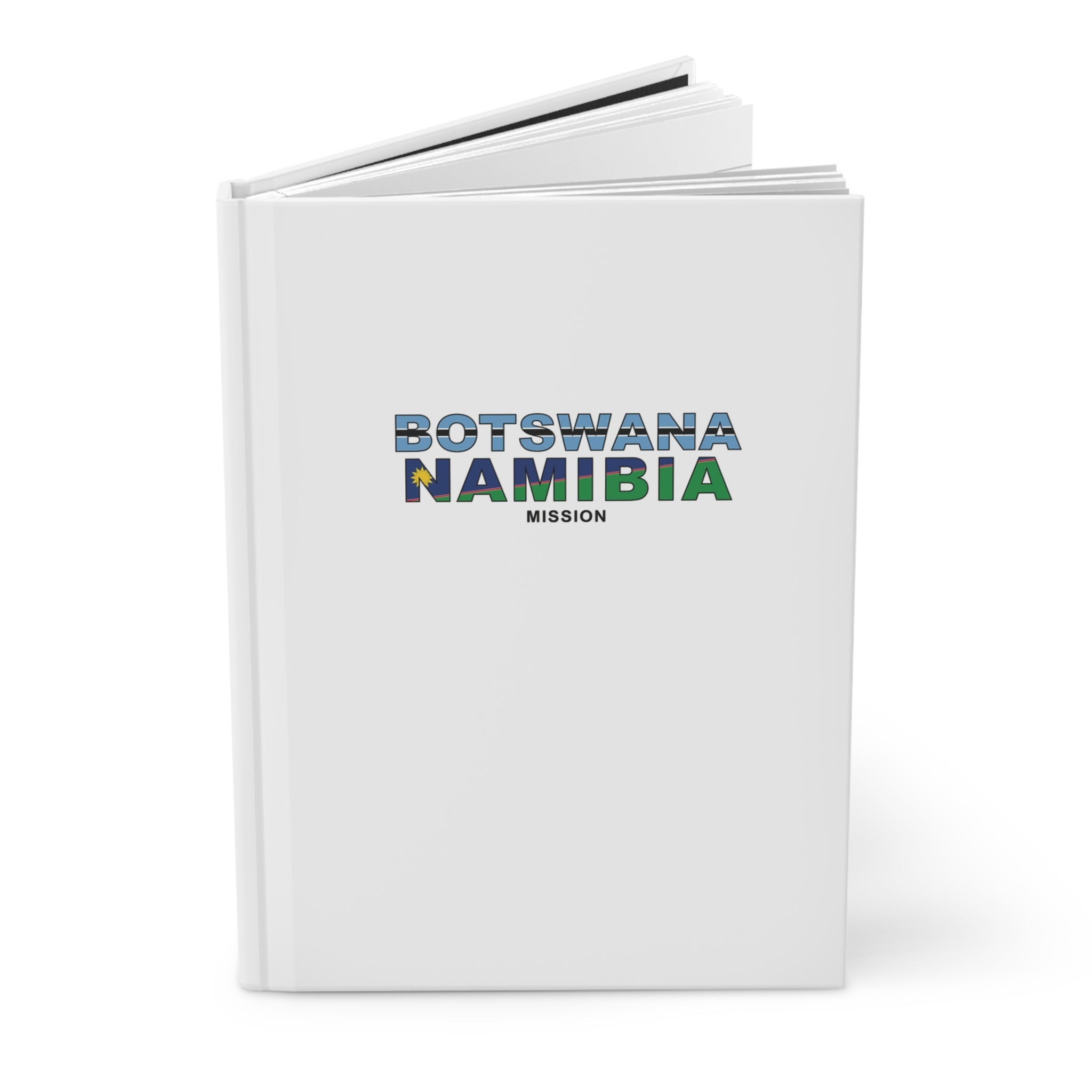 Botswana - Namibia Mission Flag Title White Hardcover Journal Matte - Mission Wishlist - LDS Missionary Gift Store