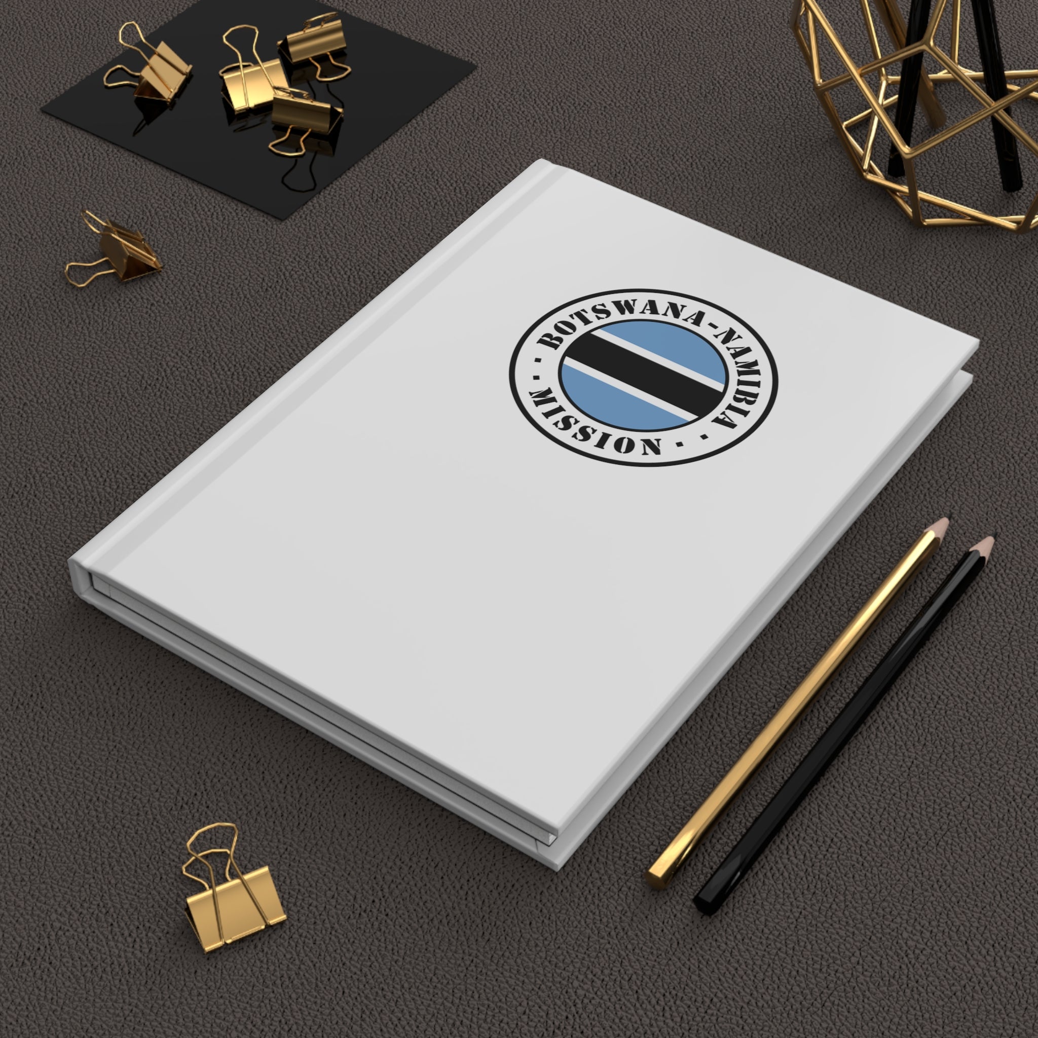 Botswana - Namibia Mission Logo Design White Hardcover Journal Matte - Mission Wishlist - LDS Missionary Gift Store
