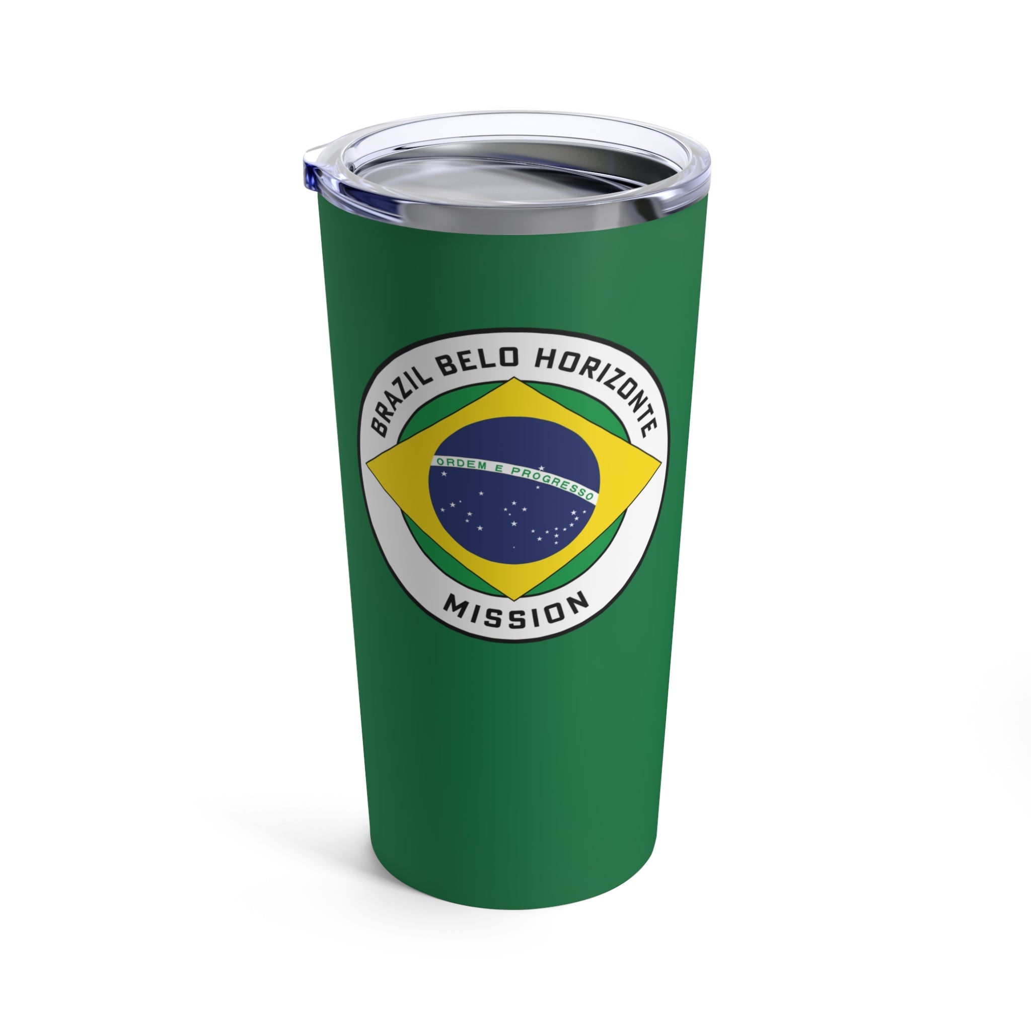 Brazil Belo Horizonte Mission Flag Logo Tumbler 20oz Green - Mission Wishlist - LDS Missionary Gift Store
