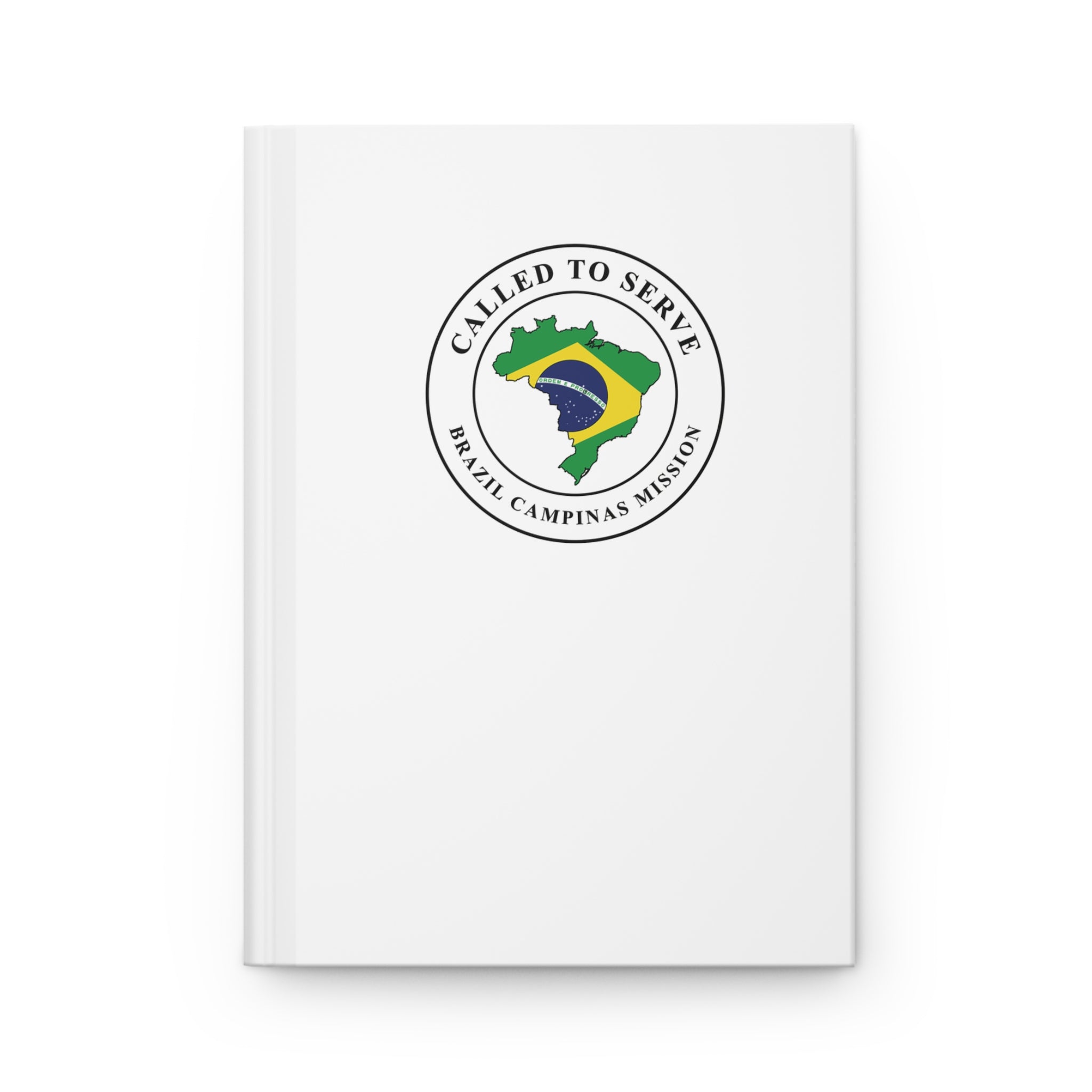 Brazil Campinas Mission Flag Map Called to Serve White Hardcover Journal Matte - Mission Wishlist - LDS Missionary Gift Store