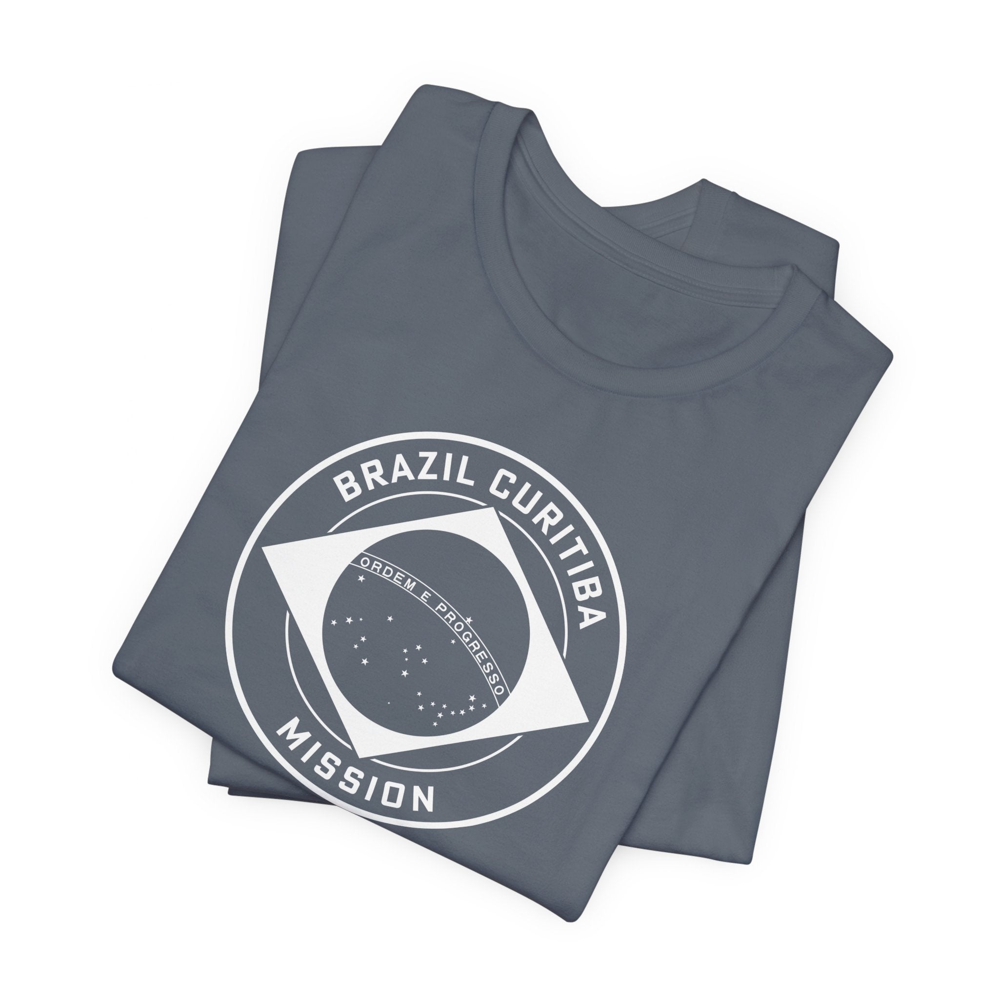 Brazil Curitiba Mission Circular Monochrome Logo T-Shirt - Mission Wishlist - LDS Missionary Gift Store